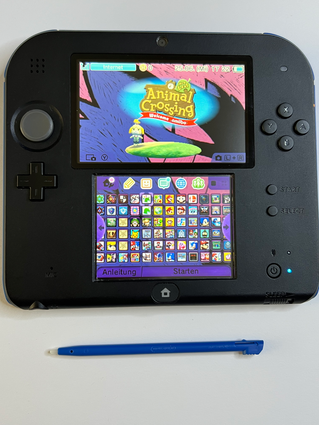 Nintendo 2DS Konsole schwarz blau mit 128GB, Pokemon Bank, Poke Mover & vielen Extras