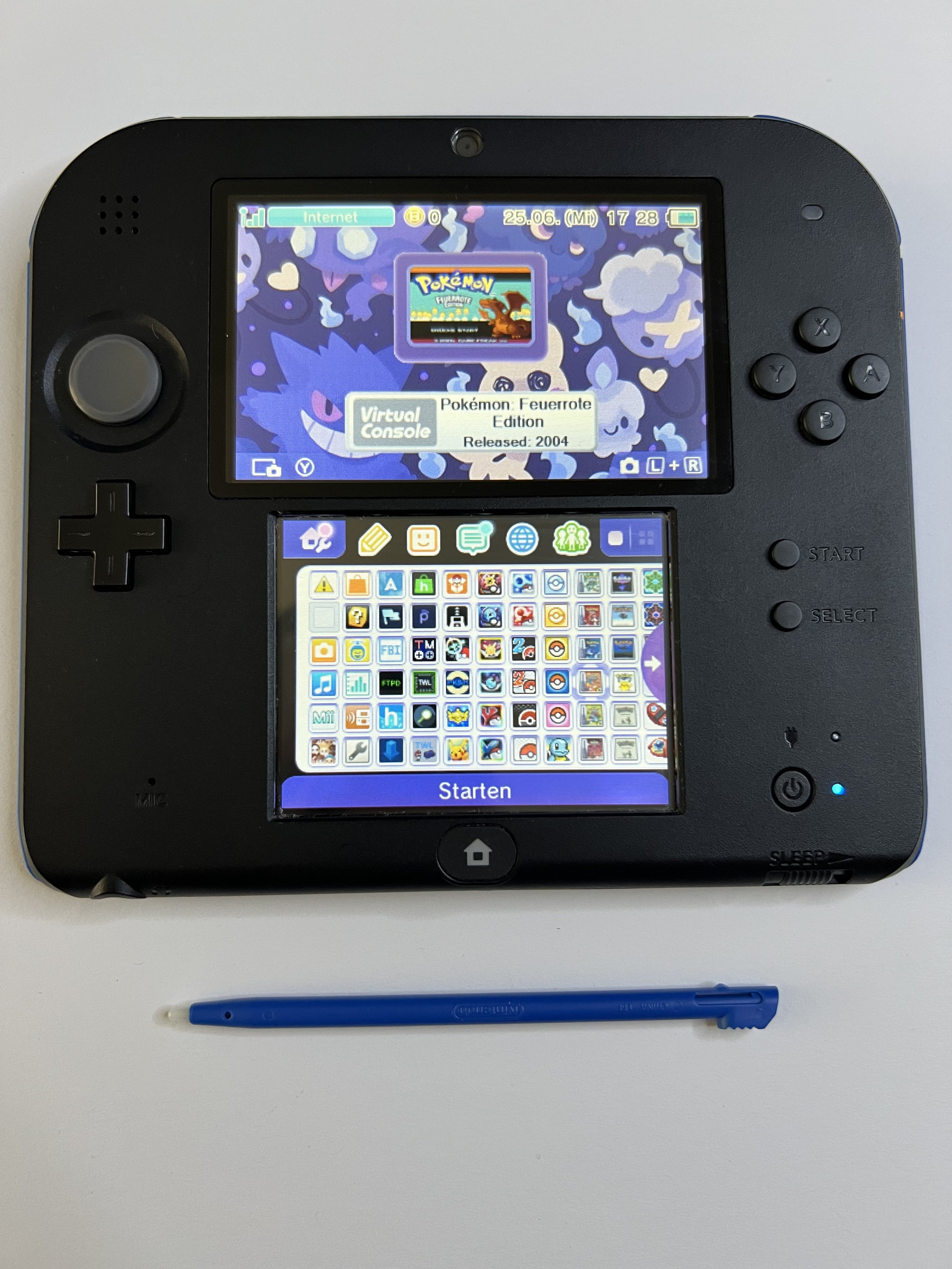 Nintendo 2DS Konsole schwarz blau mit 128GB, Pokemon Bank, Poke Mover & vielen Extras
