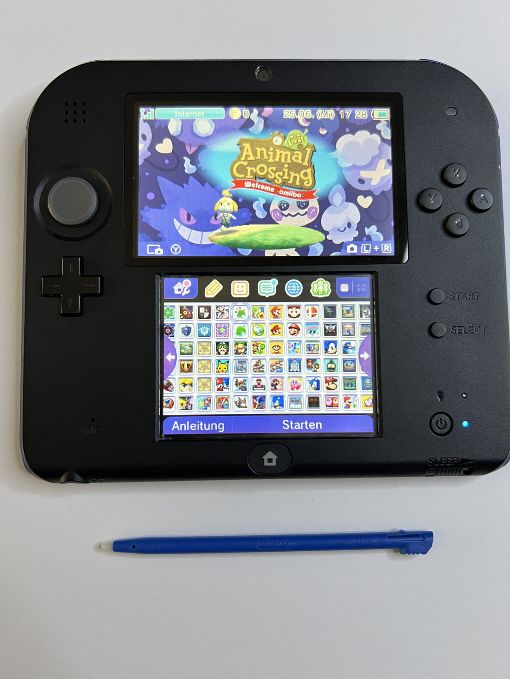 Nintendo 2DS Konsole schwarz blau mit 128GB, Pokemon Bank, Poke Mover & vielen Extras