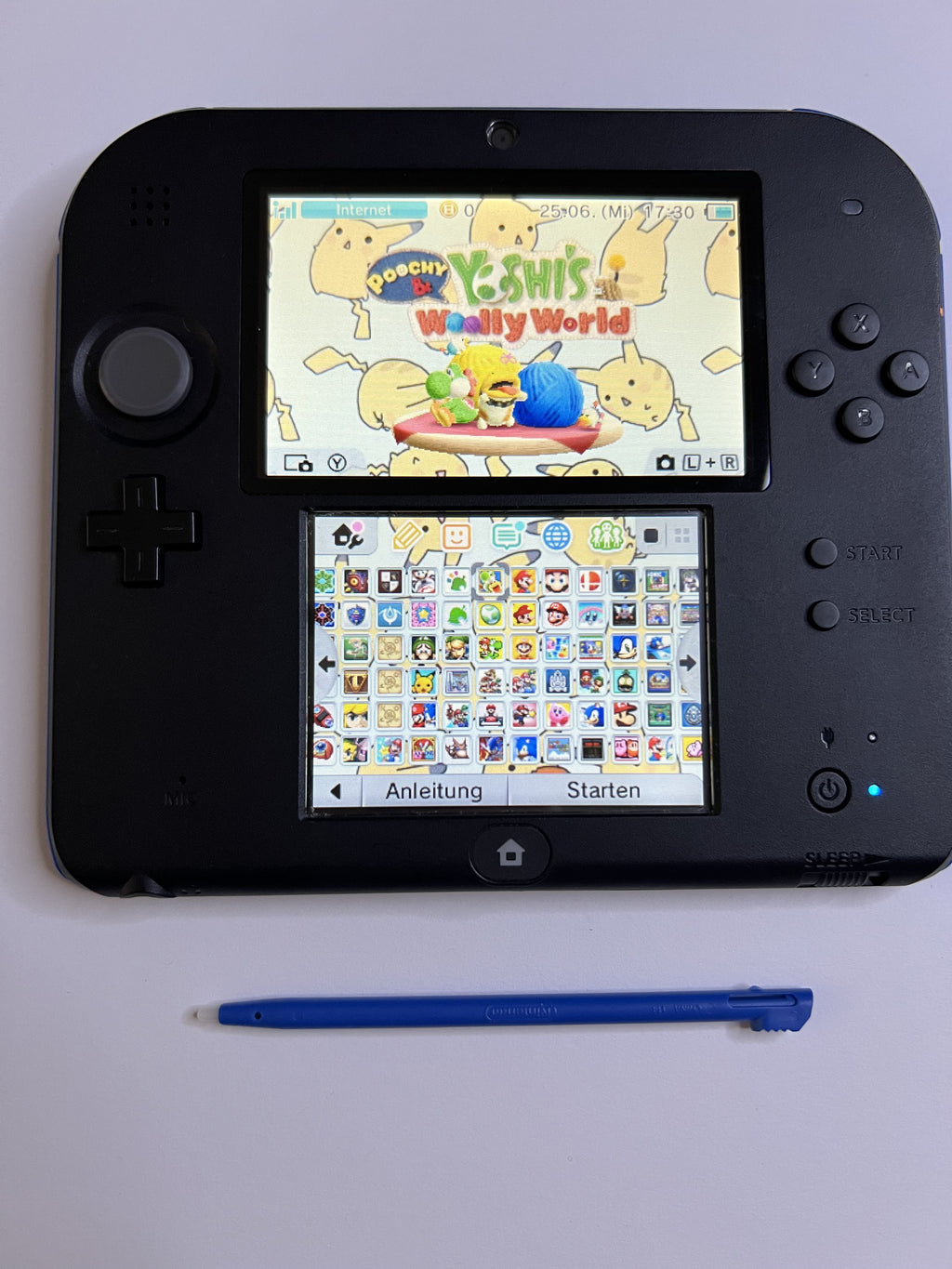Nintendo 2DS Konsole schwarz blau mit 128GB, Pokemon Bank, Poke Mover & vielen Extras
