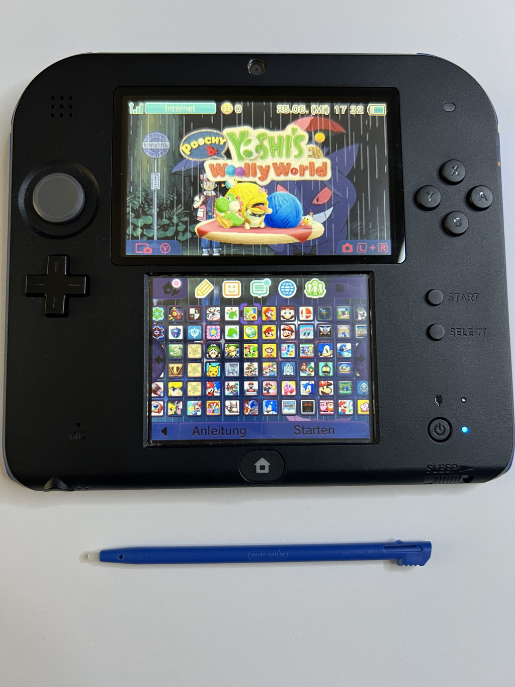 Nintendo 2DS Konsole schwarz blau mit 128GB, Pokemon Bank, Poke Mover & vielen Extras