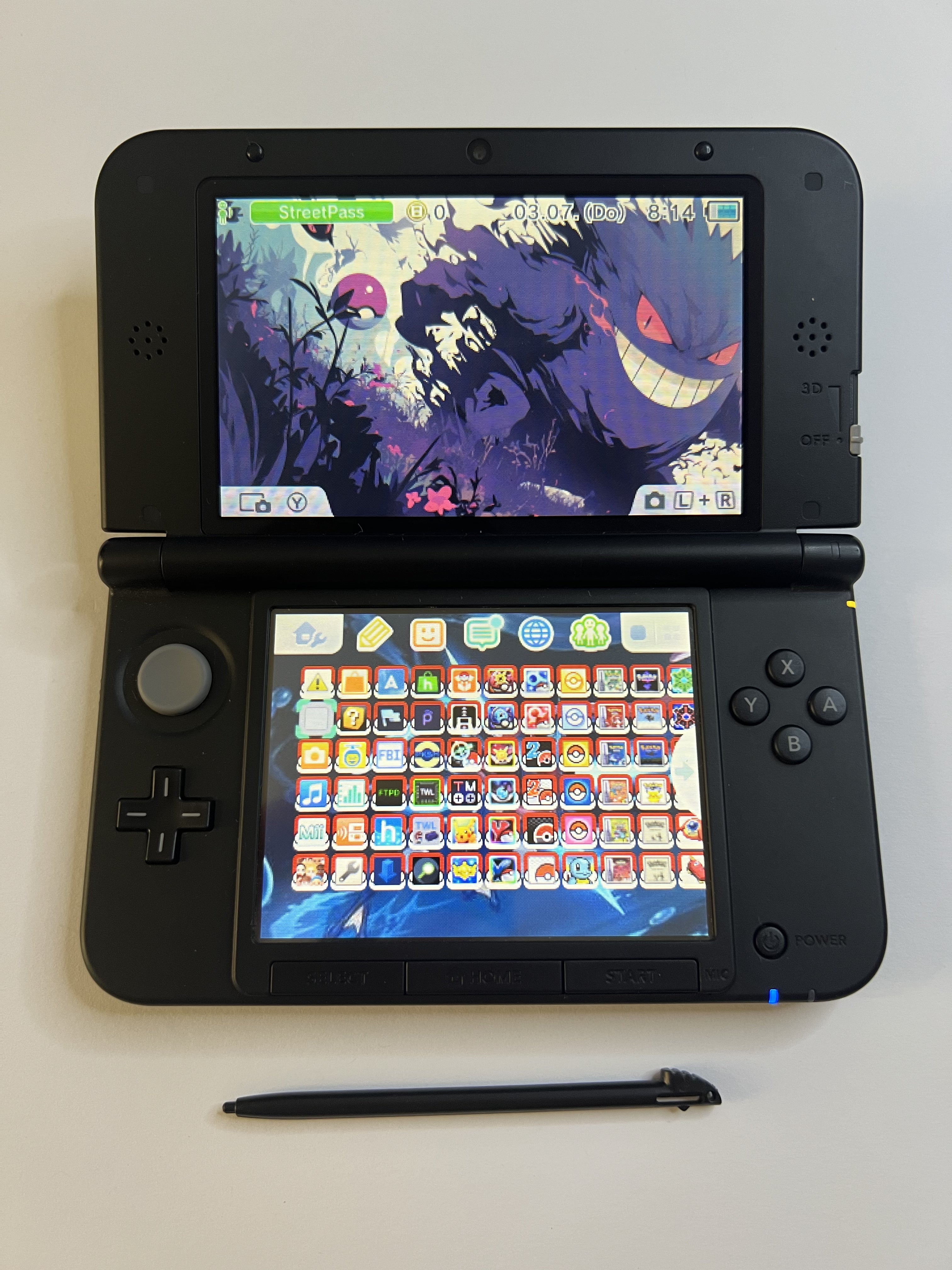 Nintendo 3DS XL Konsole schwarz mit 128GB, Pokemon Bank, Poke Mover & vielen Extras