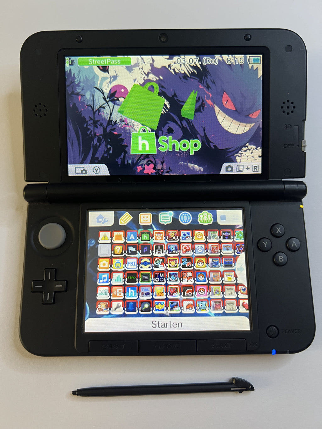 Nintendo 3DS XL Konsole schwarz mit 128GB, Pokemon Bank, Poke Mover & vielen Extras