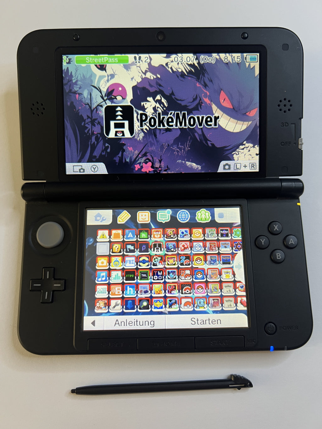 Nintendo 3DS XL Konsole schwarz mit 128GB, Pokemon Bank, Poke Mover & vielen Extras