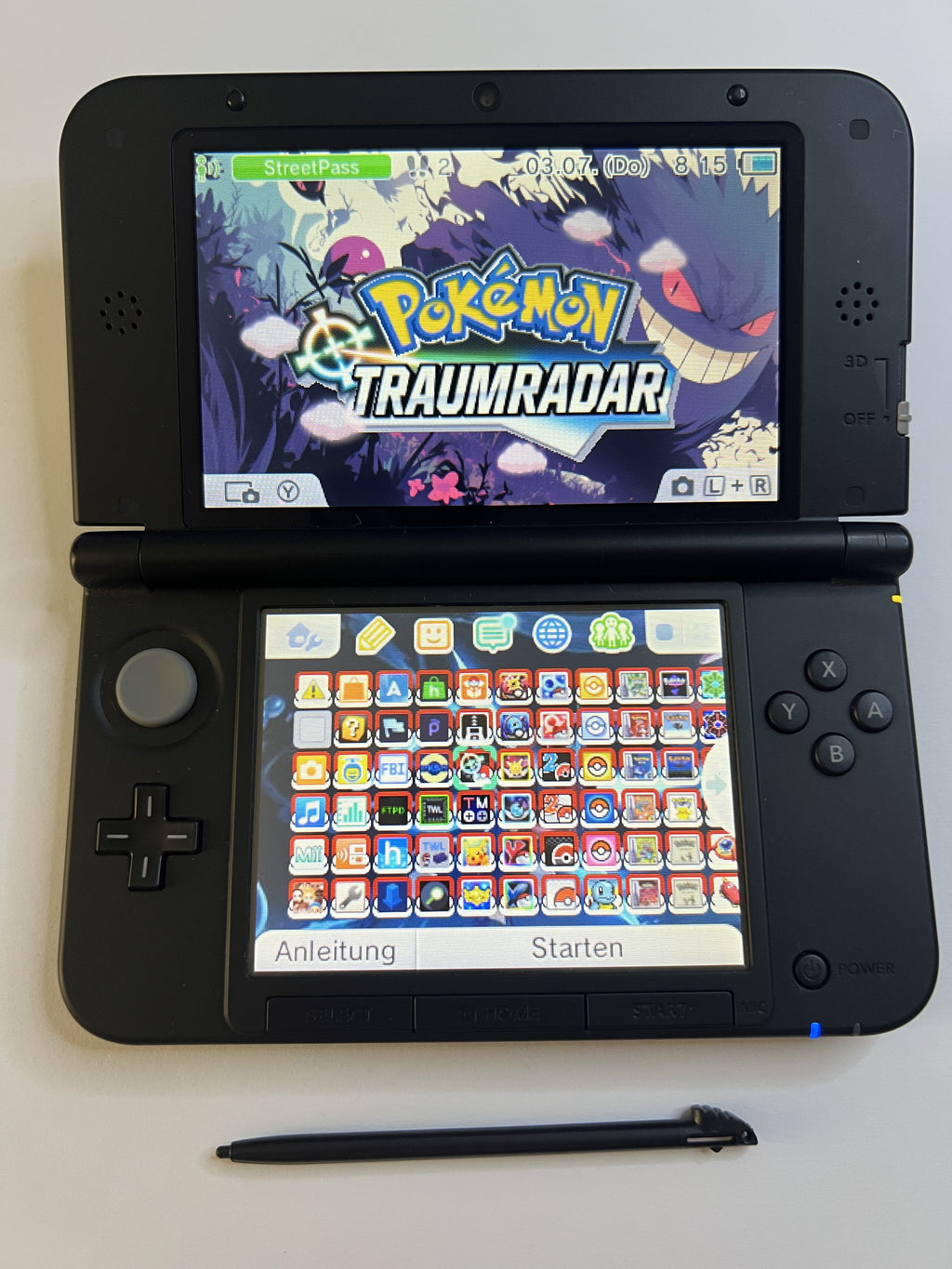 Nintendo 3DS XL Konsole schwarz mit 128GB, Pokemon Bank, Poke Mover & vielen Extras