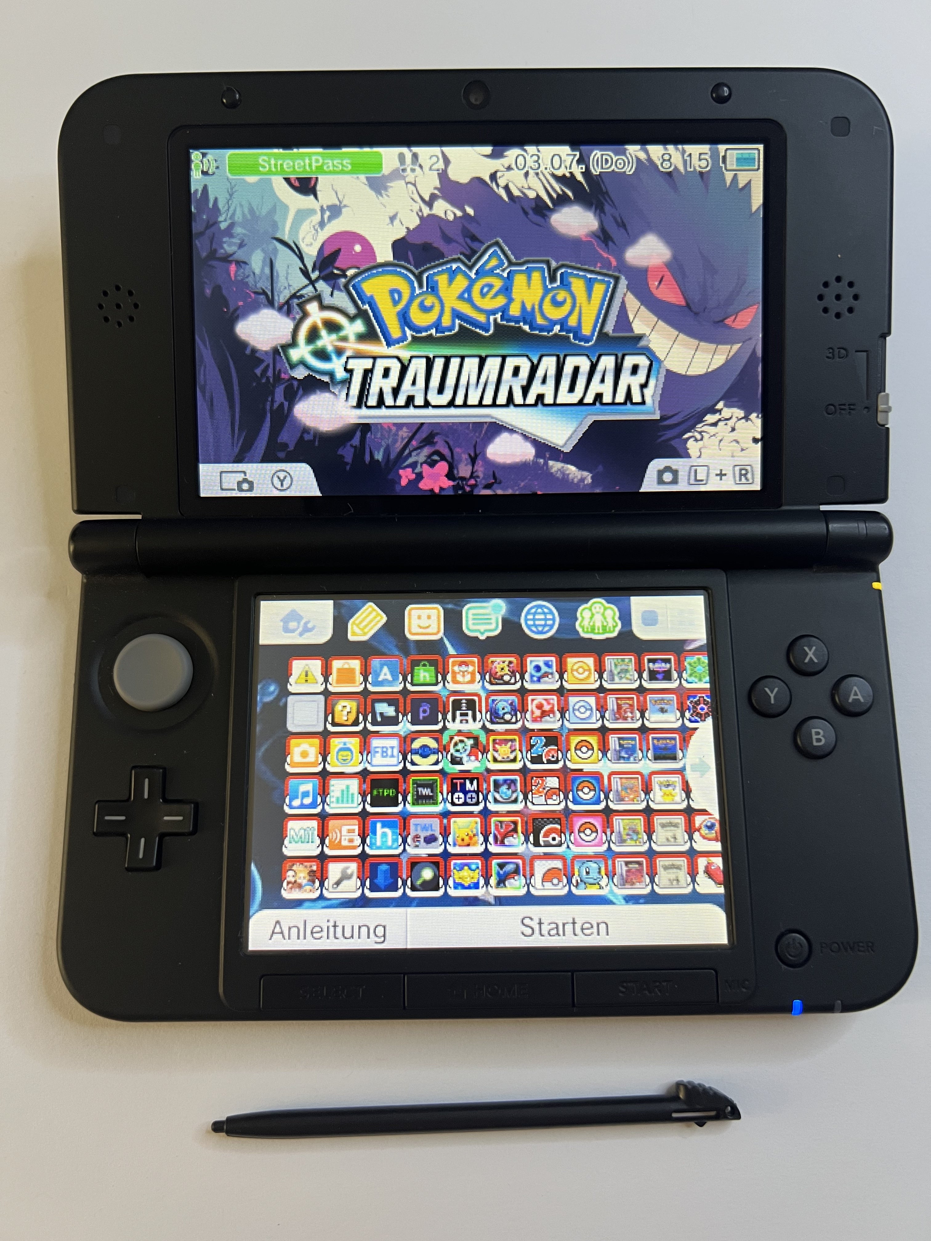 Nintendo 3DS XL Konsole schwarz mit 128GB, Pokemon Bank, Poke Mover & vielen Extras