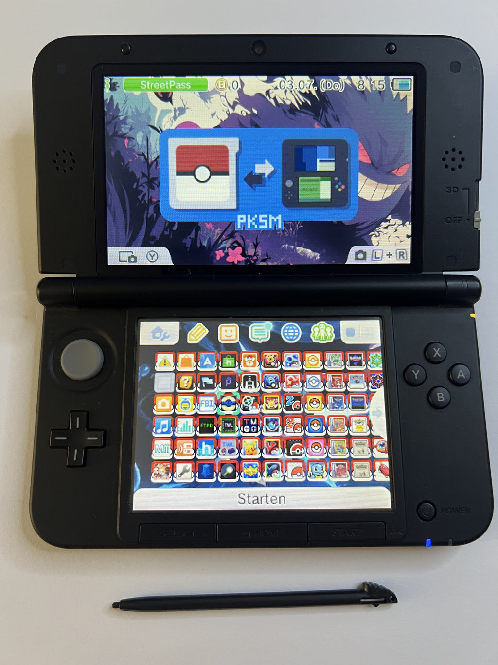 Nintendo 3DS XL Konsole schwarz mit 128GB, Pokemon Bank, Poke Mover & vielen Extras