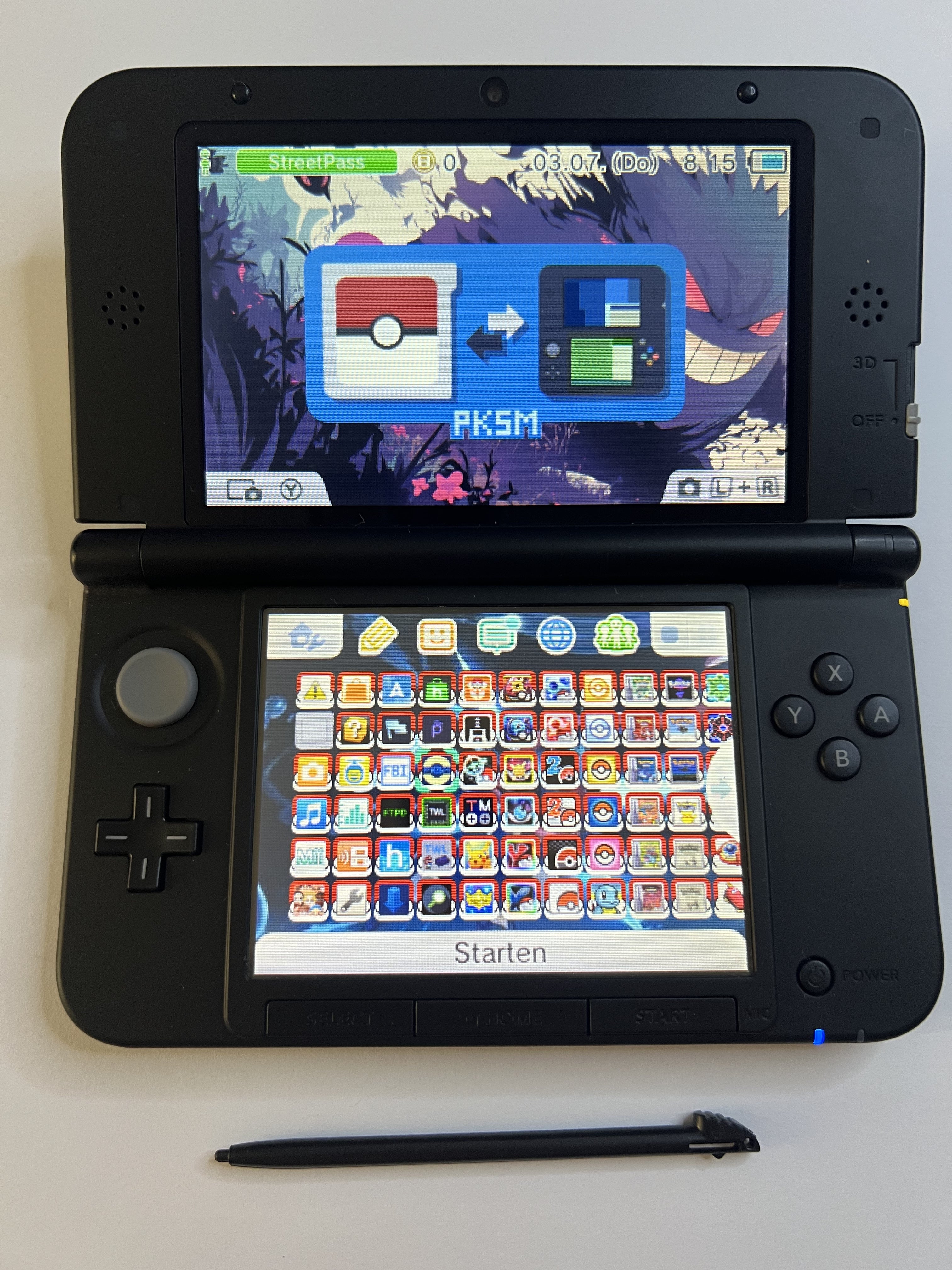 Nintendo 3DS XL Konsole schwarz mit 128GB, Pokemon Bank, Poke Mover & vielen Extras