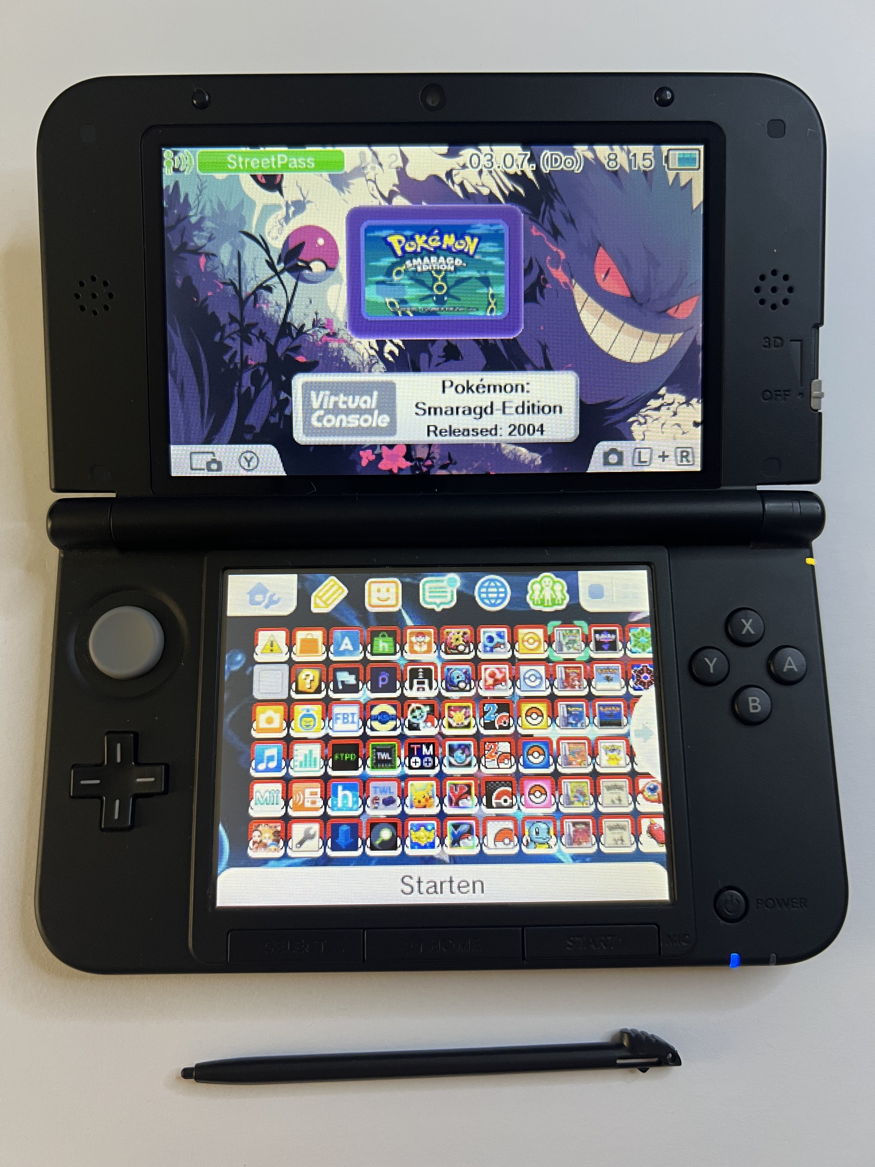 Nintendo 3DS XL Konsole schwarz mit 128GB, Pokemon Bank, Poke Mover & vielen Extras