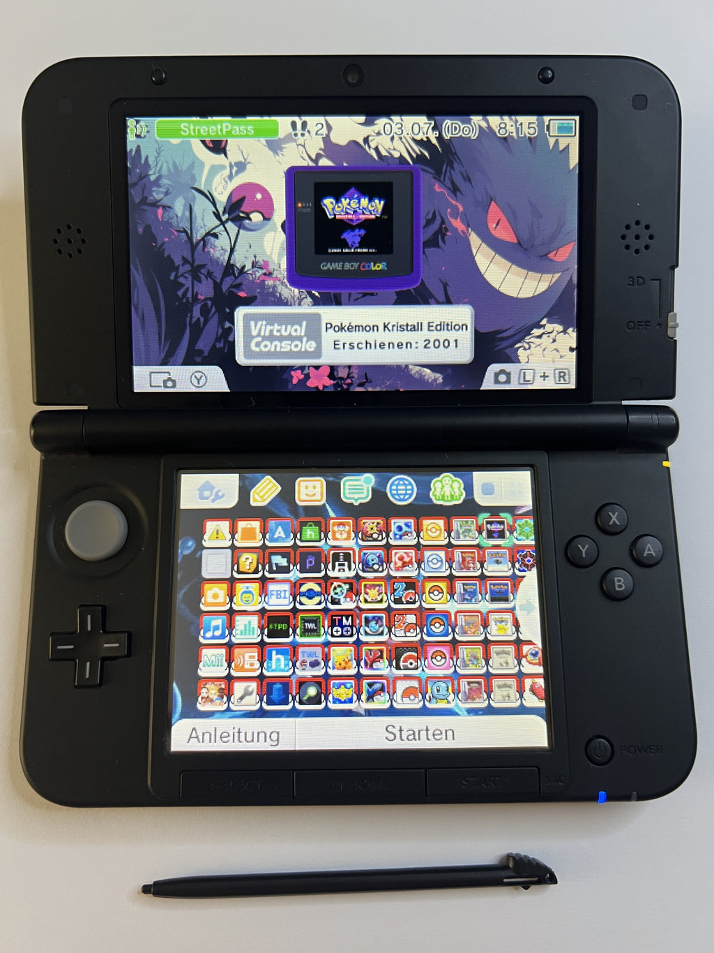 Nintendo 3DS XL Konsole schwarz mit 128GB, Pokemon Bank, Poke Mover & vielen Extras