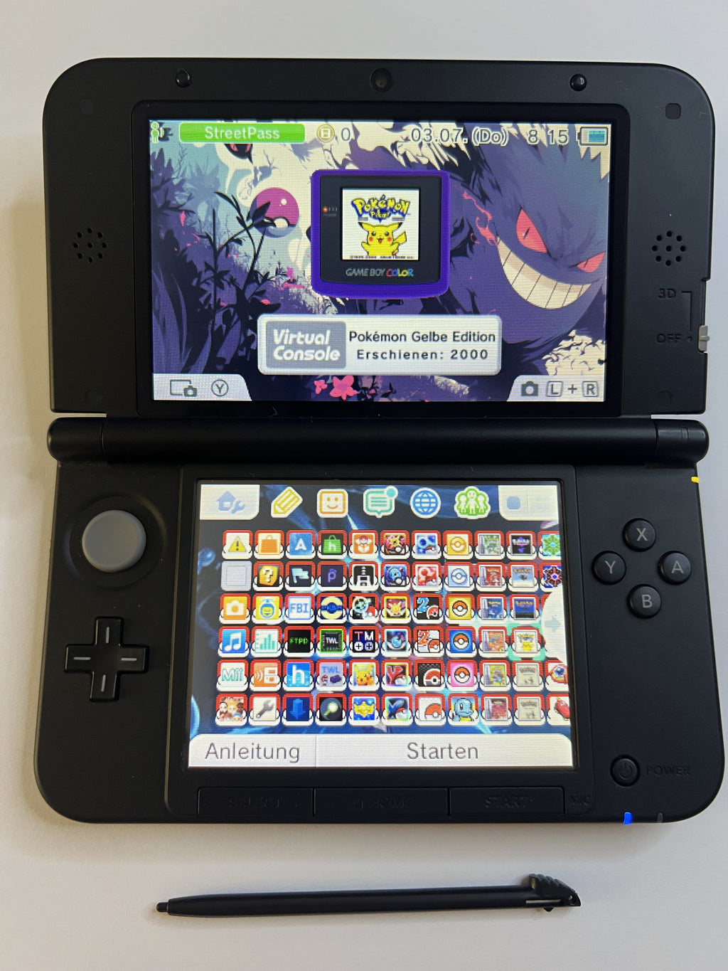 Nintendo 3DS XL Konsole schwarz mit 128GB, Pokemon Bank, Poke Mover & vielen Extras