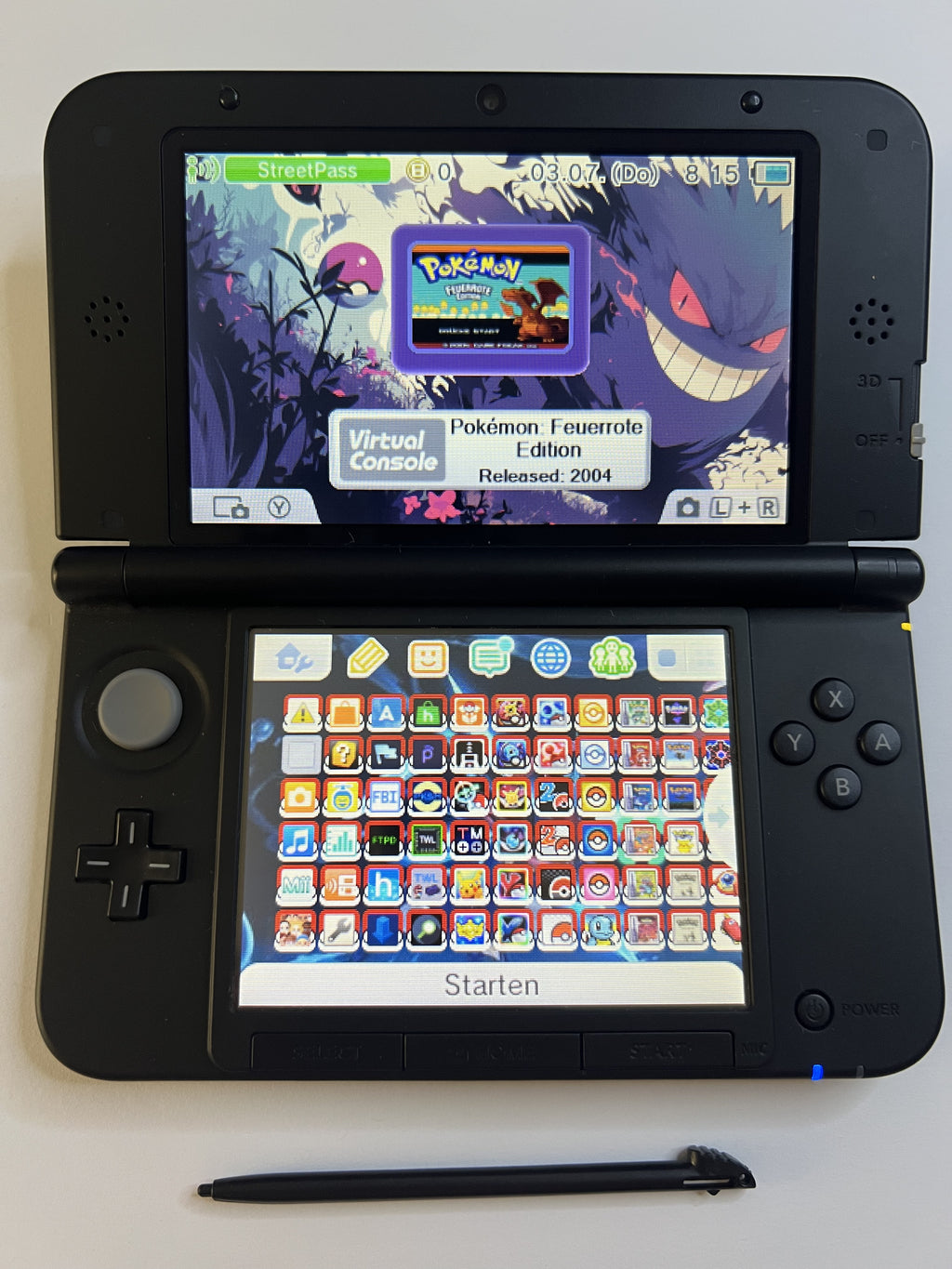 Nintendo 3DS XL Konsole schwarz mit 128GB, Pokemon Bank, Poke Mover & vielen Extras