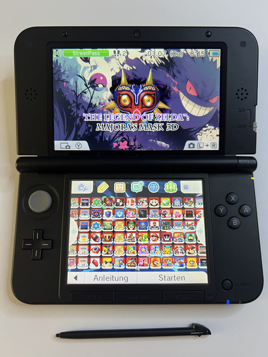 Nintendo 3DS XL Konsole schwarz mit 128GB, Pokemon Bank, Poke Mover & vielen Extras
