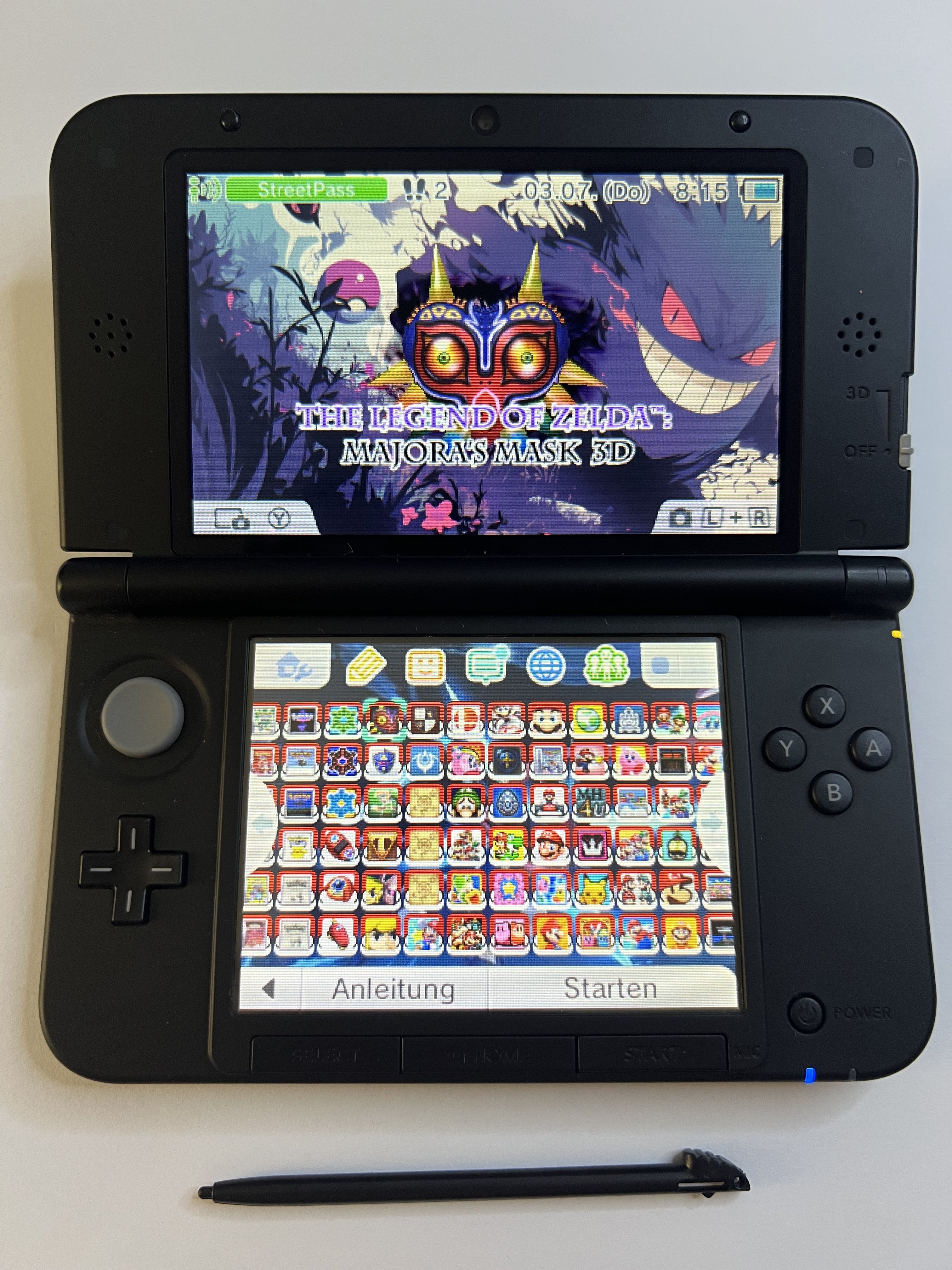 Nintendo 3DS XL Konsole schwarz mit 128GB, Pokemon Bank, Poke Mover & vielen Extras