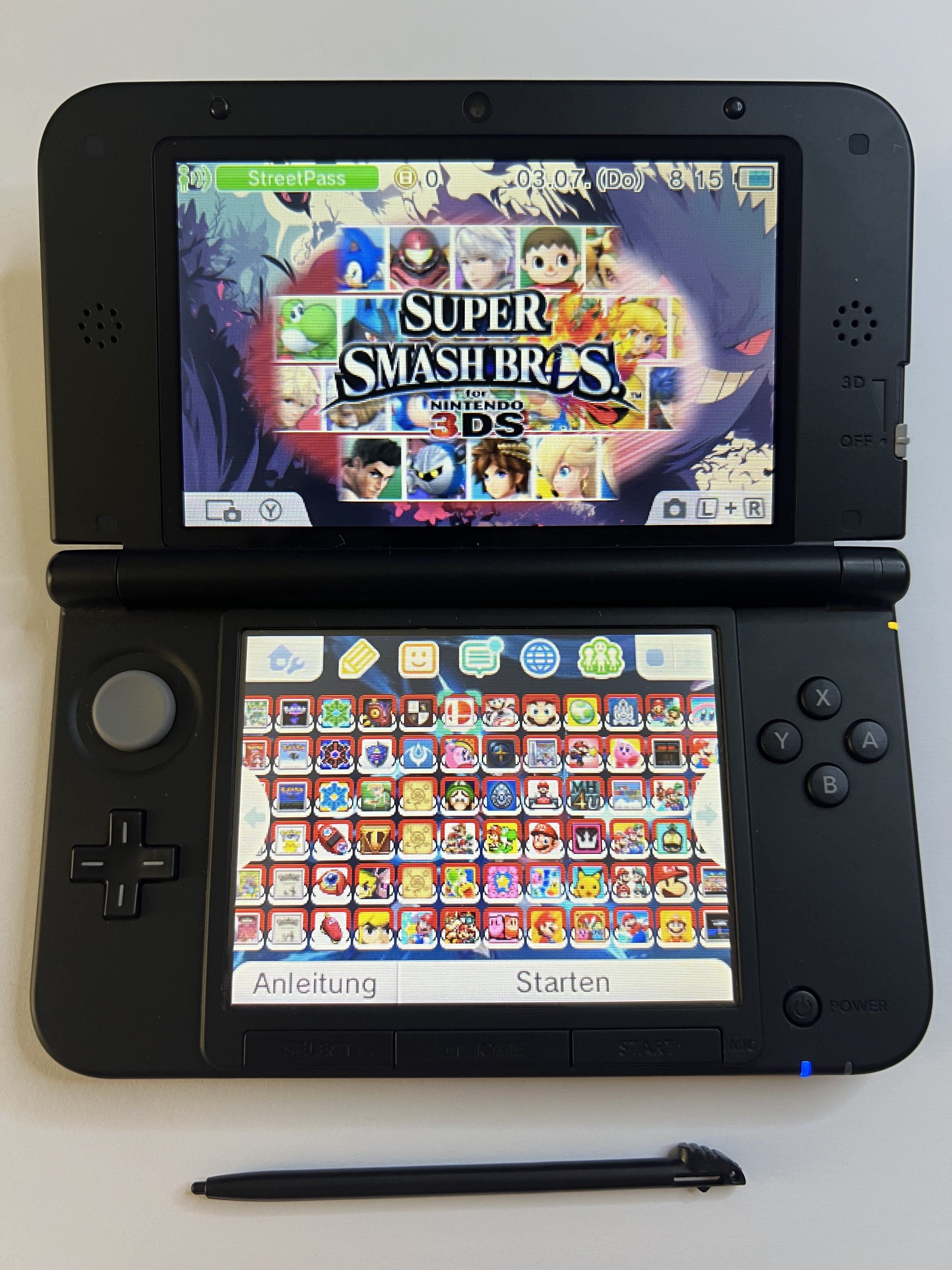Nintendo 3DS XL Konsole schwarz mit 128GB, Pokemon Bank, Poke Mover & vielen Extras