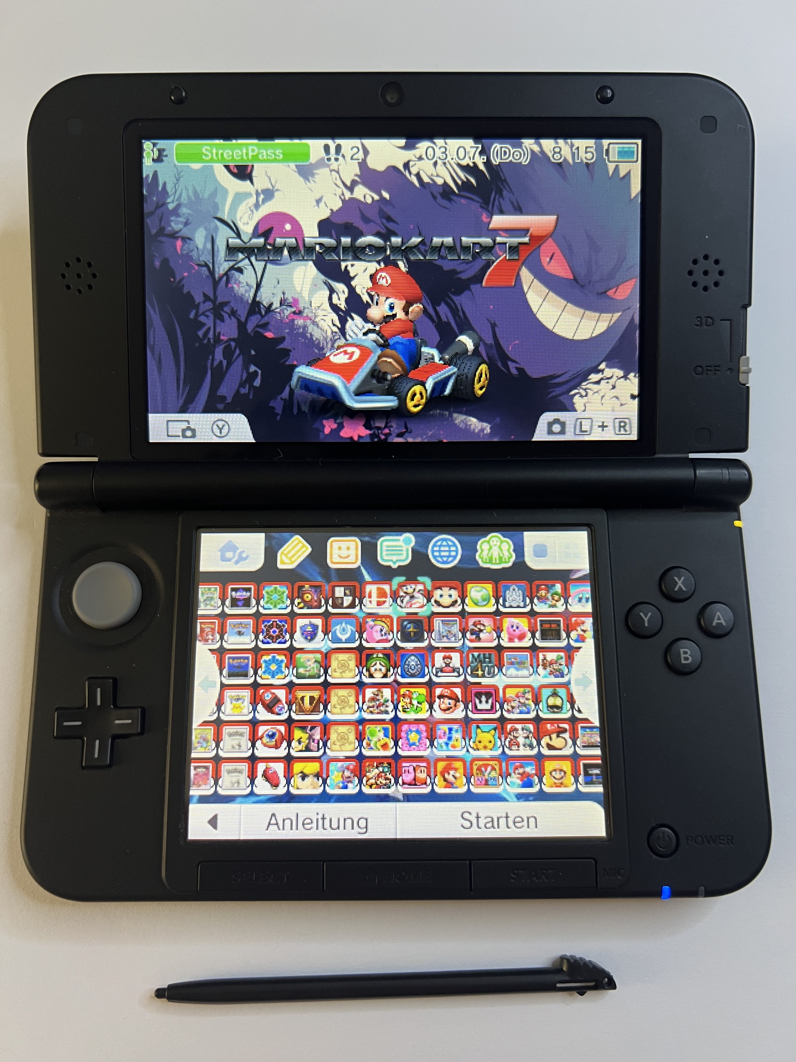 Nintendo 3DS XL Konsole schwarz mit 128GB, Pokemon Bank, Poke Mover & vielen Extras