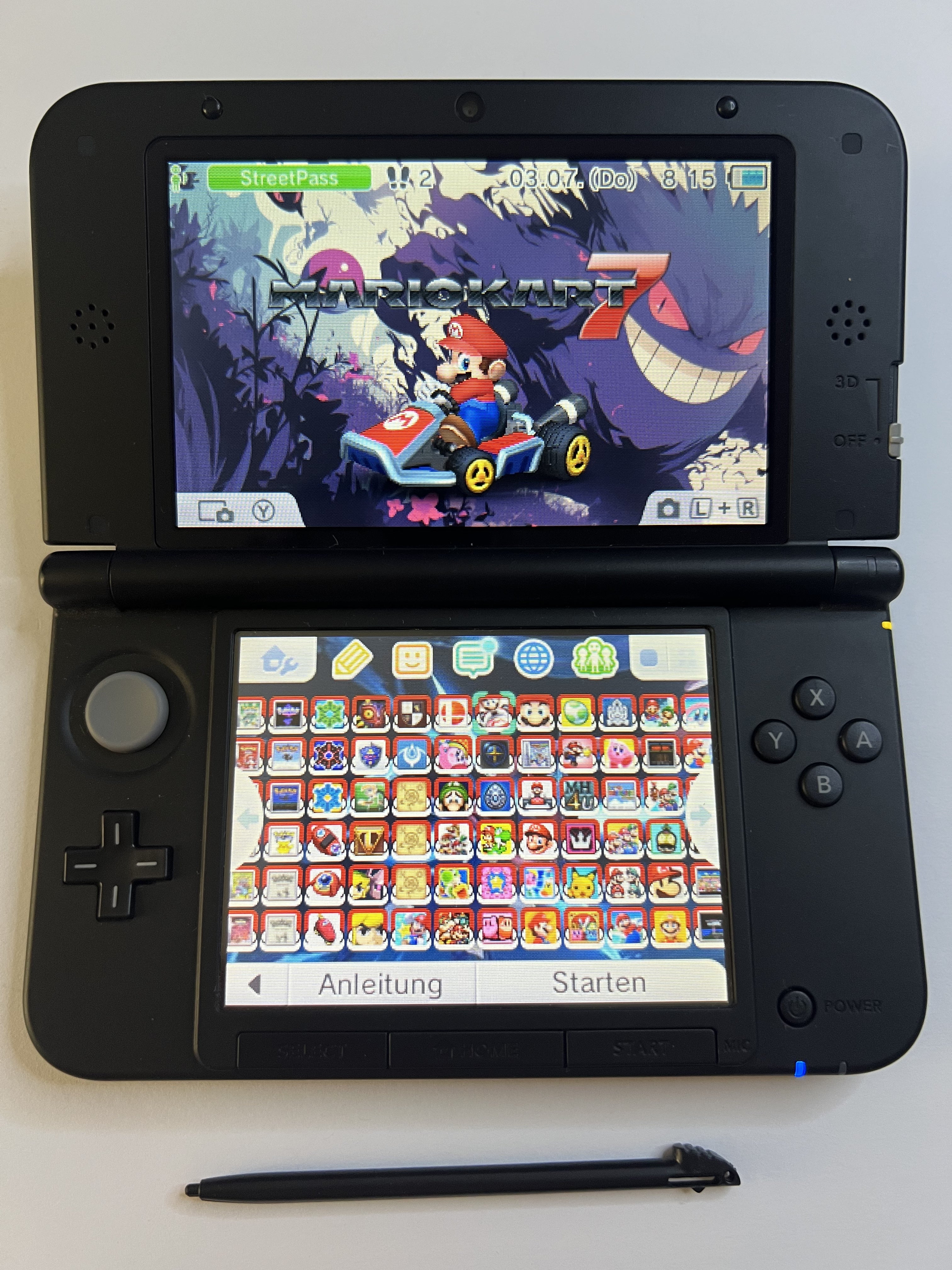 Nintendo 3DS XL Konsole schwarz mit 128GB, Pokemon Bank, Poke Mover & vielen Extras