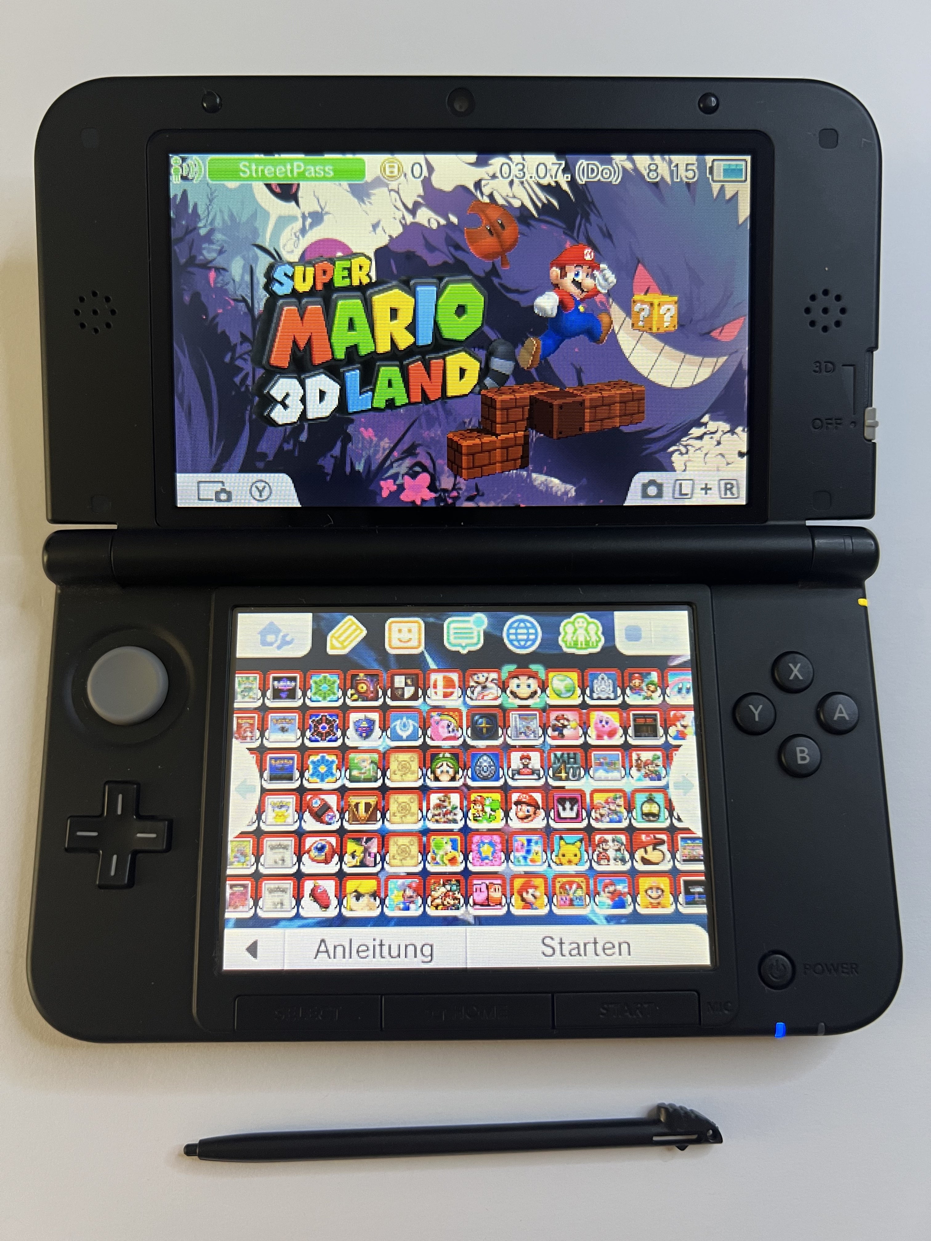 Nintendo 3DS XL Konsole schwarz mit 128GB, Pokemon Bank, Poke Mover & vielen Extras