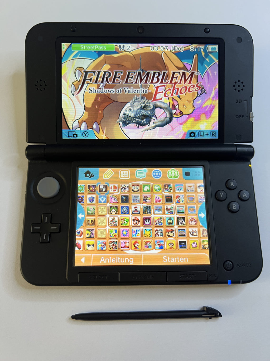 Nintendo 3DS XL Konsole Glurak Edition mit 128GB, Pokemon Bank, Poke Mover & vielen Extras