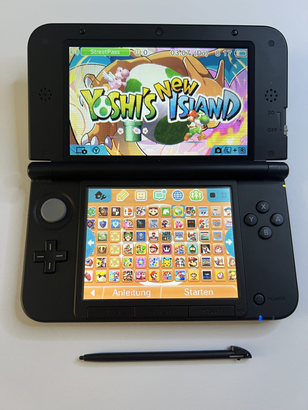 Nintendo 3DS XL Konsole Glurak Edition mit 128GB, Pokemon Bank, Poke Mover & vielen Extras