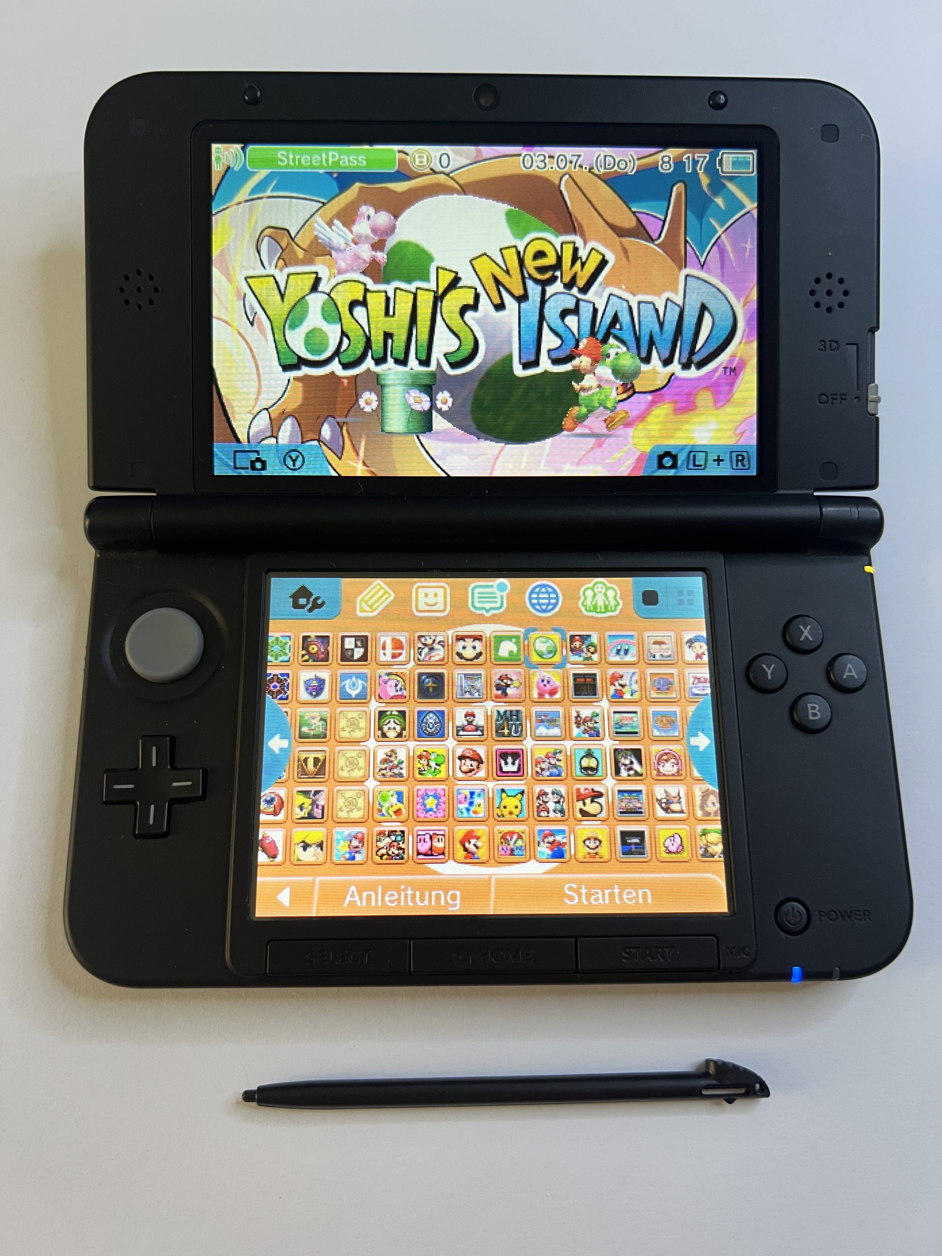 Nintendo 3DS XL Konsole Glurak Edition mit 128GB, Pokemon Bank, Poke Mover & vielen Extras