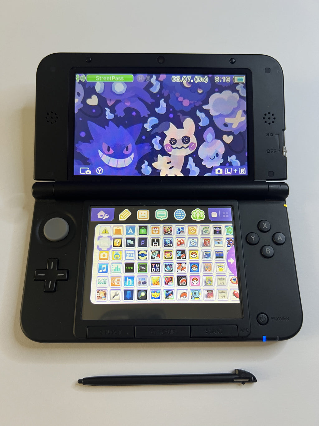 Nintendo 3DS XL Konsole schwarz mit 128GB, Pokemon Bank, Poke Mover & vielen Extras