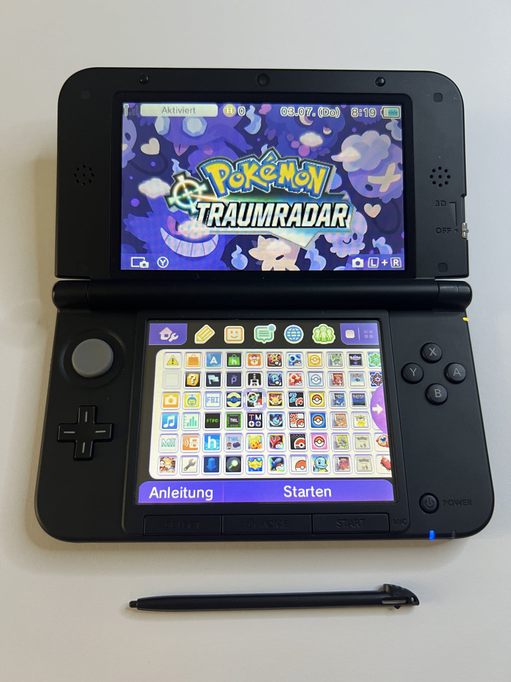 Nintendo 3DS XL Konsole schwarz mit 128GB, Pokemon Bank, Poke Mover & vielen Extras