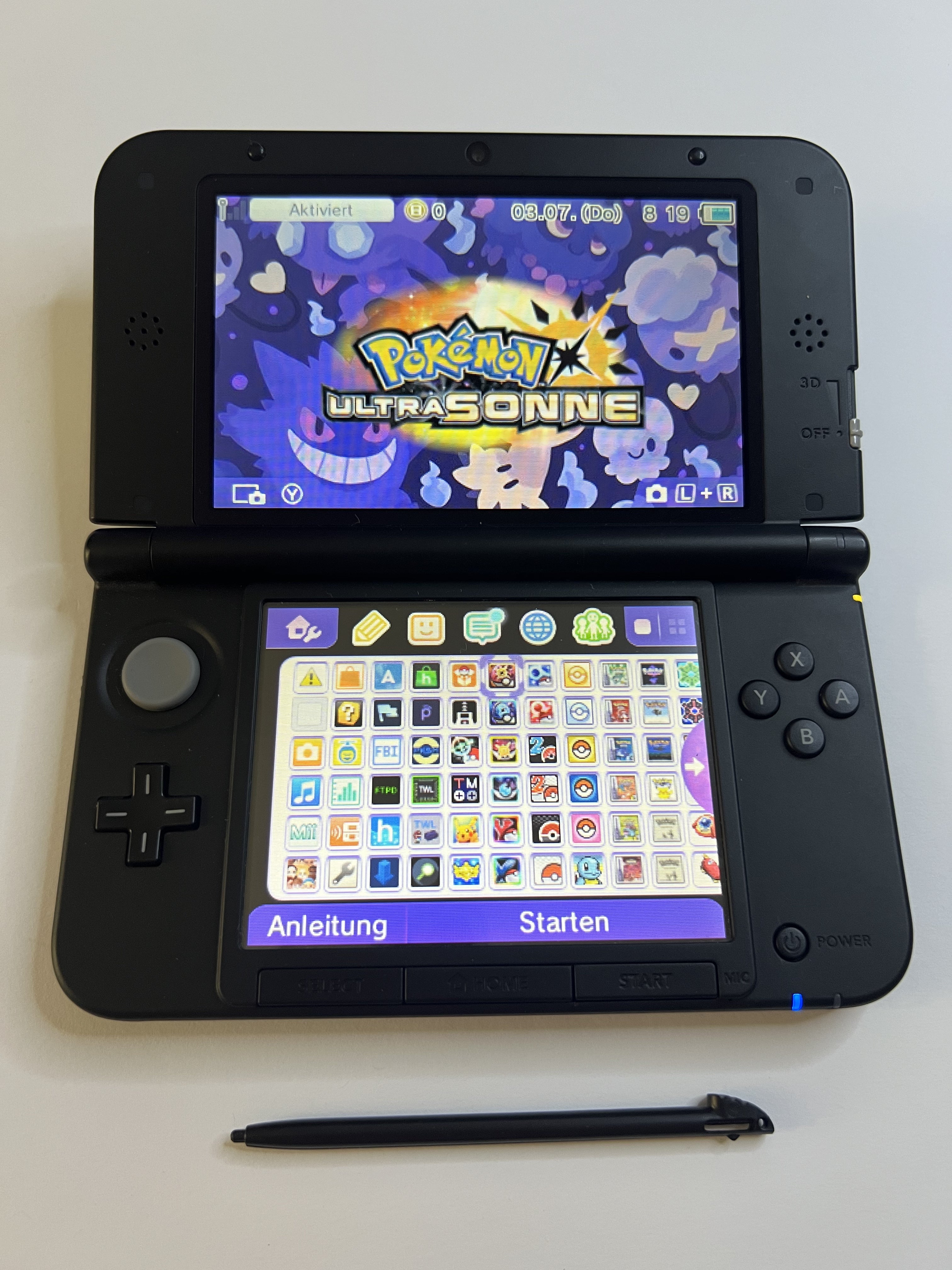 Nintendo 3DS XL Konsole schwarz mit 128GB, Pokemon Bank, Poke Mover & vielen Extras