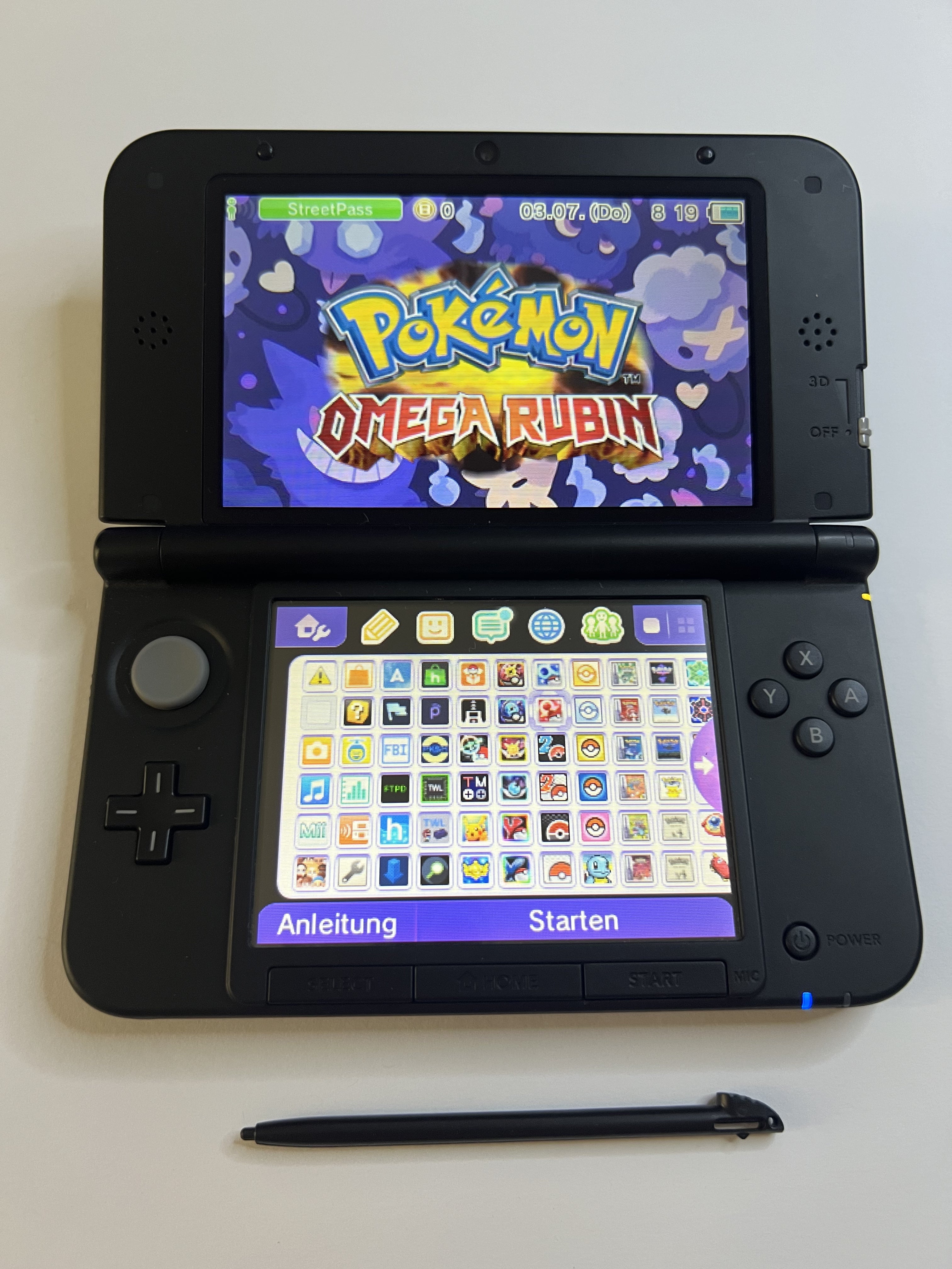 Nintendo 3DS XL Konsole in schwarz mit 128GB, Pokemon Bank, Poke Mover & vielen Extras
