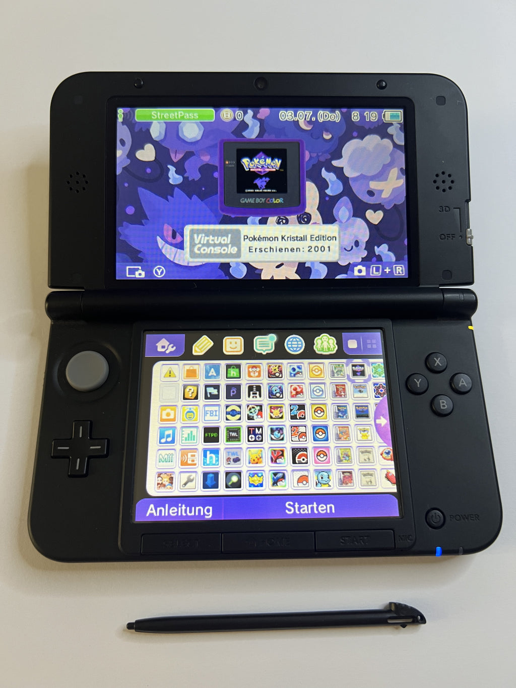 Nintendo 3DS XL Konsole blau in OVP mit 128GB, Pokemon Bank, Poke Mover & vielen Extras