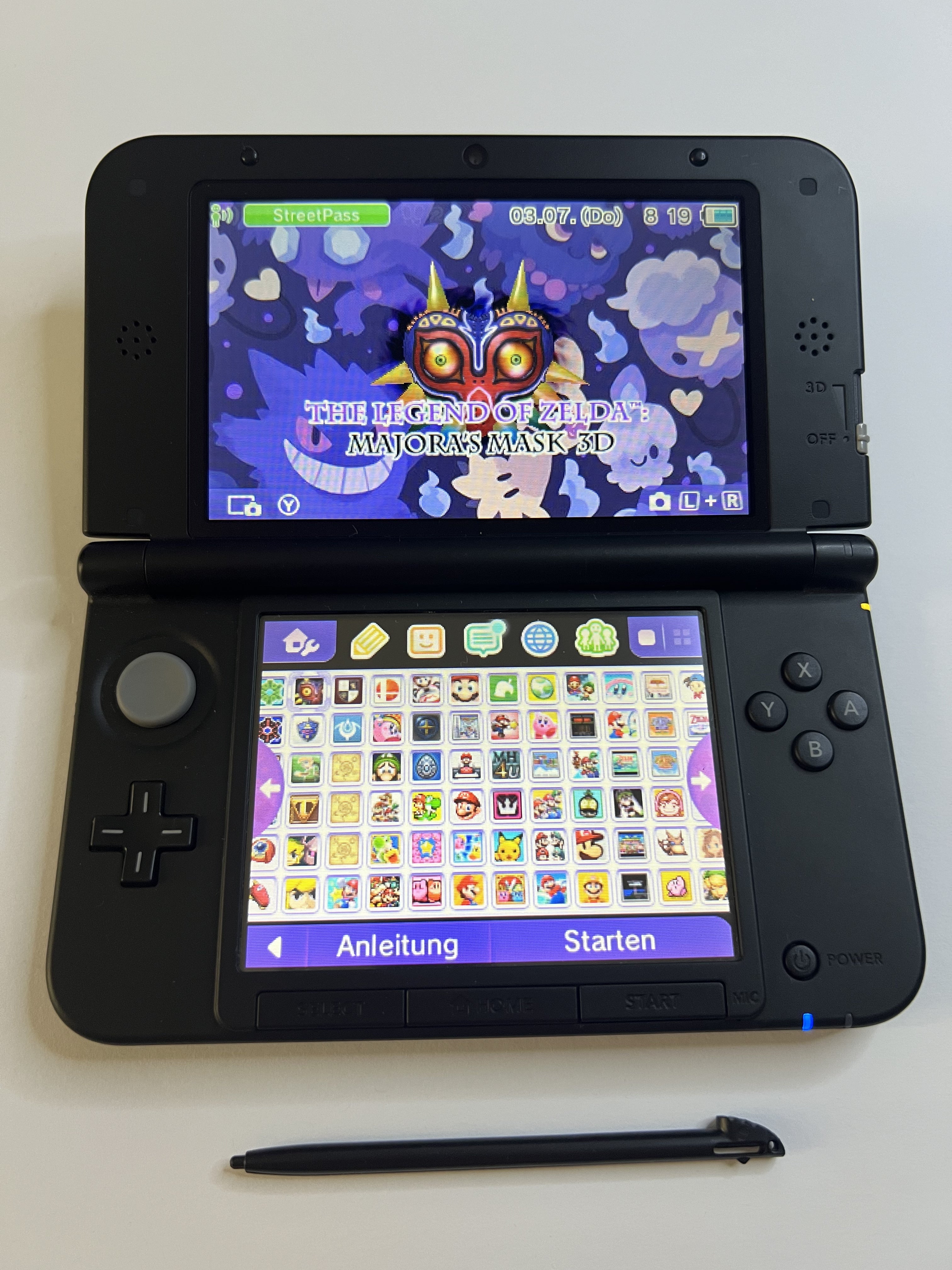 Nintendo 3DS XL Konsole schwarz mit 128GB, Pokemon Bank, Poke Mover & vielen Extras