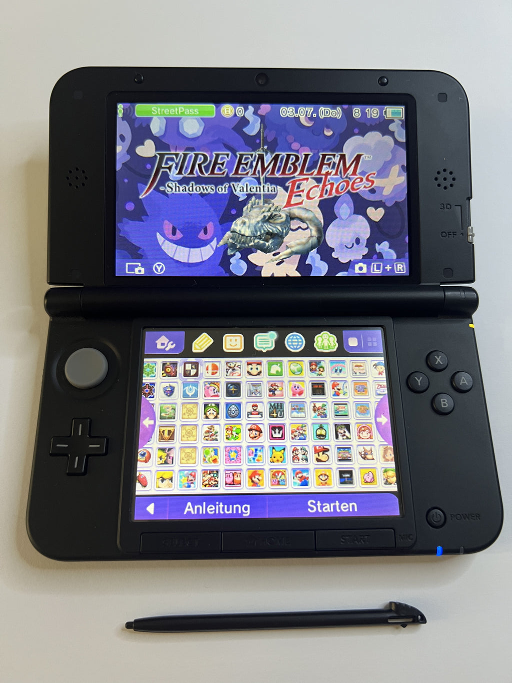 Nintendo 3DS XL Konsole in schwarz mit 128GB, Pokemon Bank, Poke Mover & vielen Extras