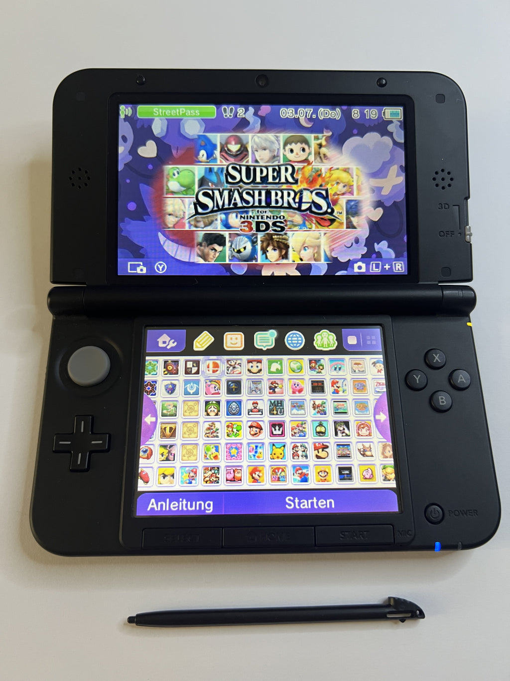 Nintendo 3DS XL Konsole in schwarz mit 128GB, Pokemon Bank, Poke Mover & vielen Extras