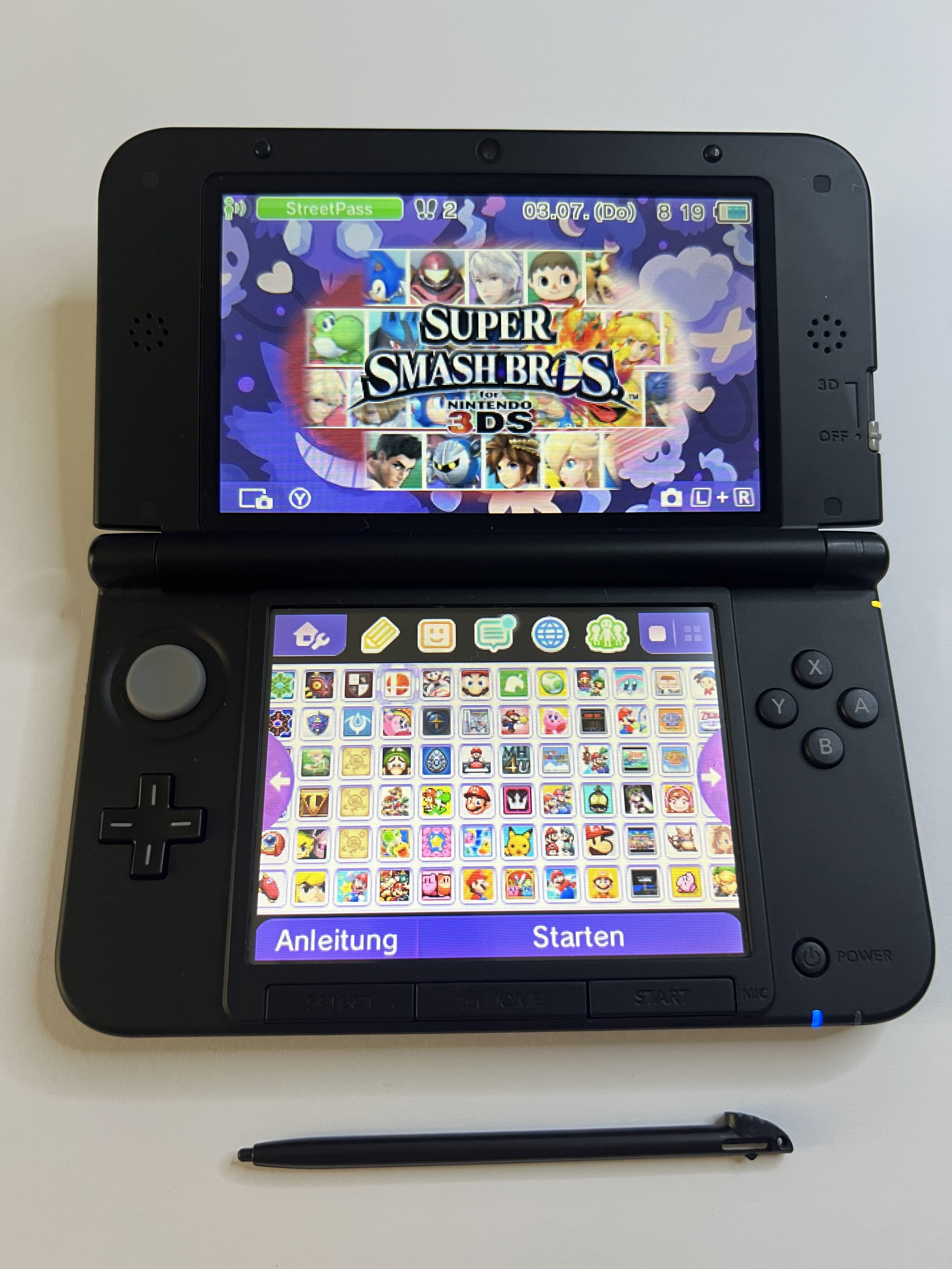 Nintendo 3DS XL Konsole schwarz mit 128GB, Pokemon Bank, Poke Mover & vielen Extras