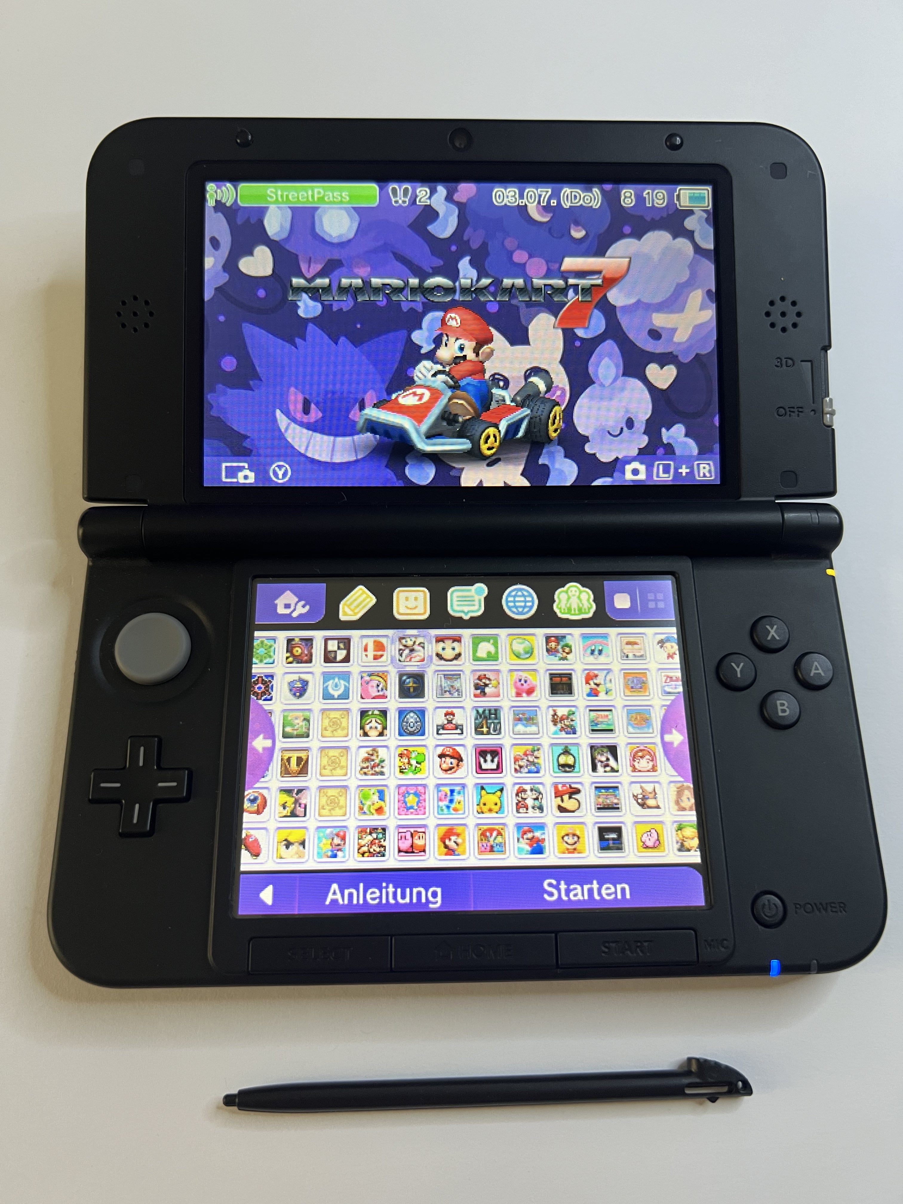 Nintendo 3DS XL Konsole in schwarz mit 128GB, Pokemon Bank, Poke Mover & vielen Extras