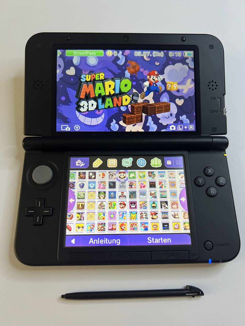 Nintendo 3DS XL Konsole schwarz mit 128GB, Pokemon Bank, Poke Mover & vielen Extras