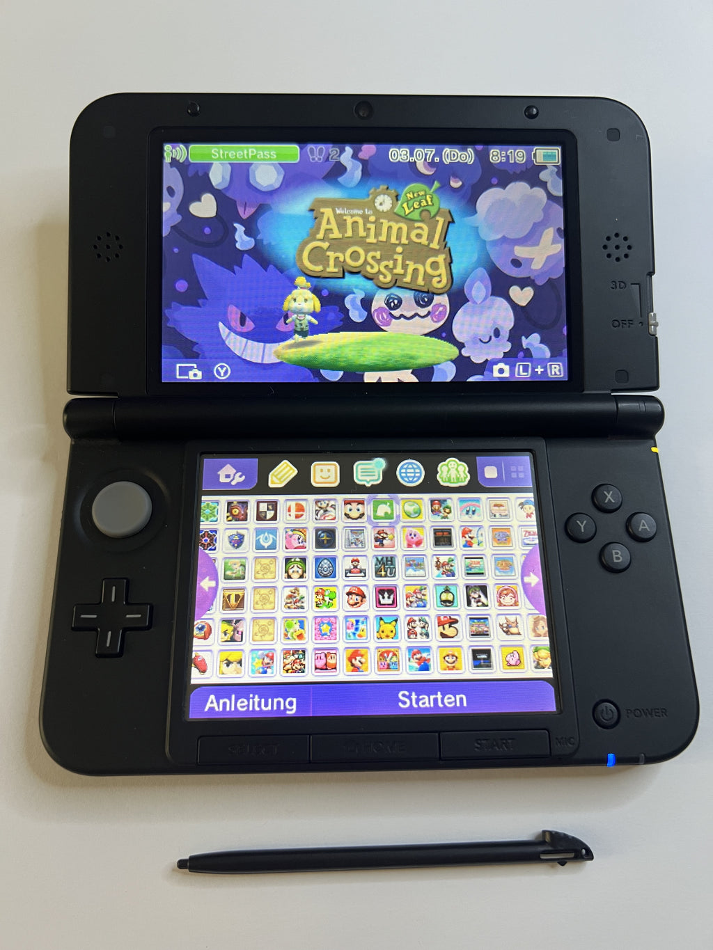 Nintendo 3DS XL Konsole in schwarz mit 128GB, Pokemon Bank, Poke Mover & vielen Extras