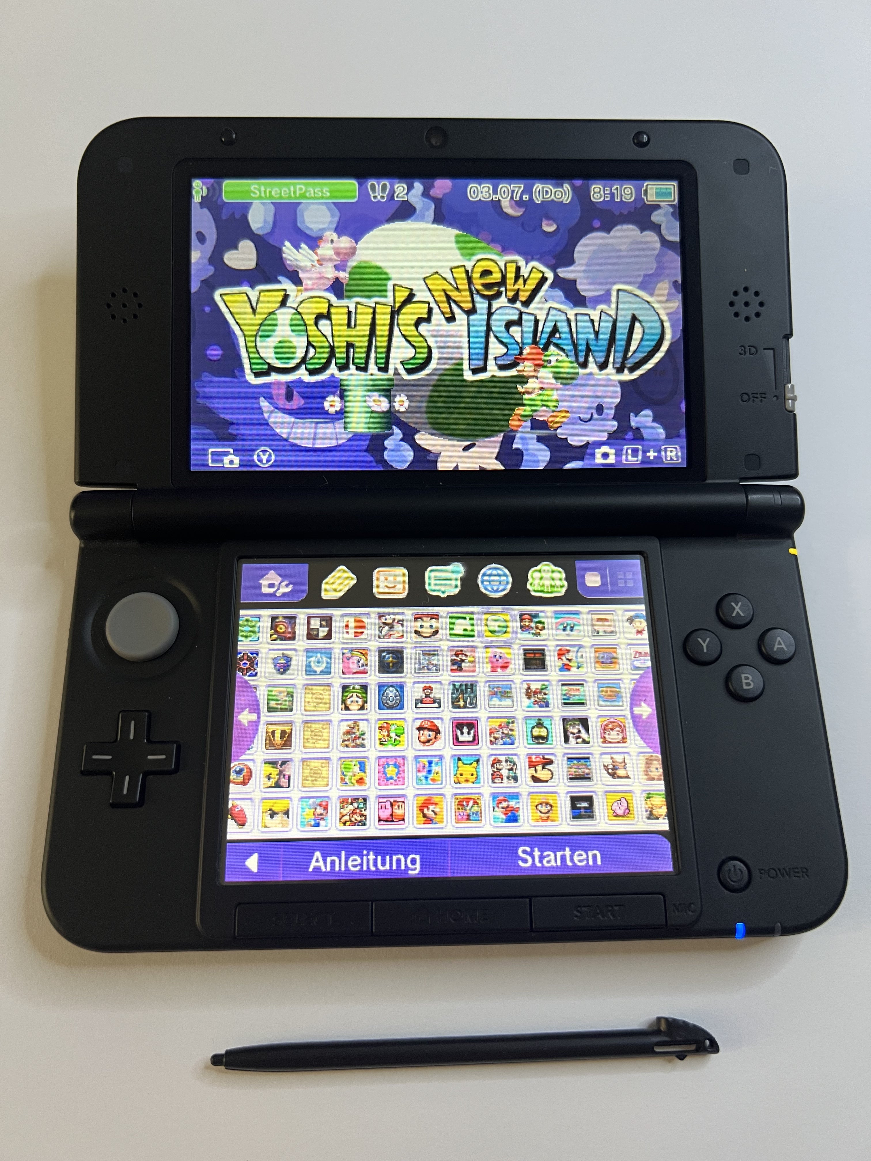 Nintendo 3DS XL Konsole in schwarz mit 128GB, Pokemon Bank, Poke Mover & vielen Extras
