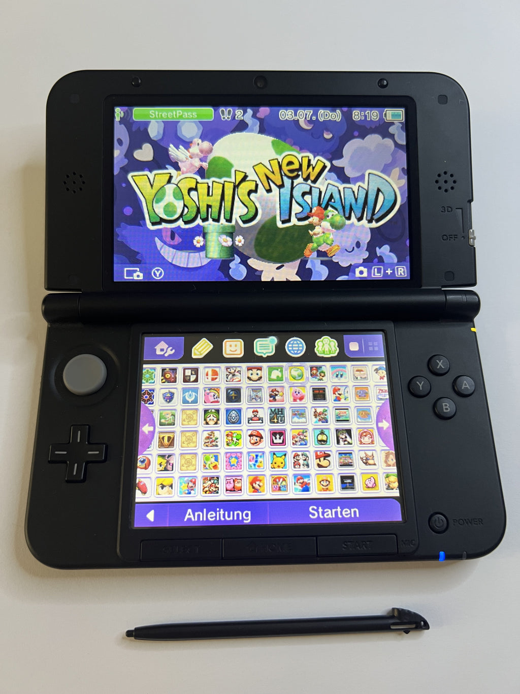 Nintendo 3DS XL Konsole schwarz mit 128GB, Pokemon Bank, Poke Mover & vielen Extras