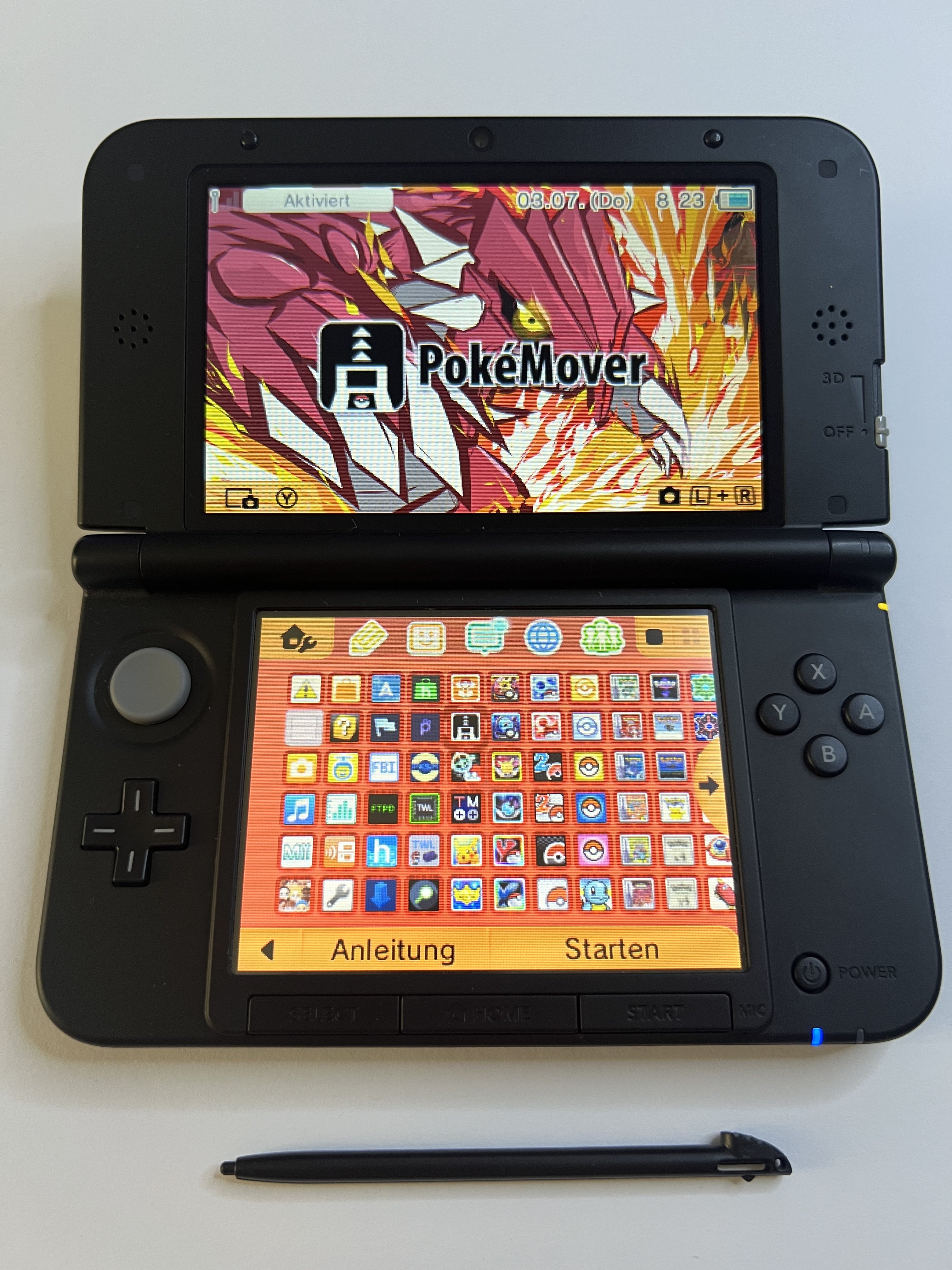 Nintendo 3DS XL Konsole rot CIB mit OVP, 128GB, Pokemon Bank, Poke Mover & vielen Extras