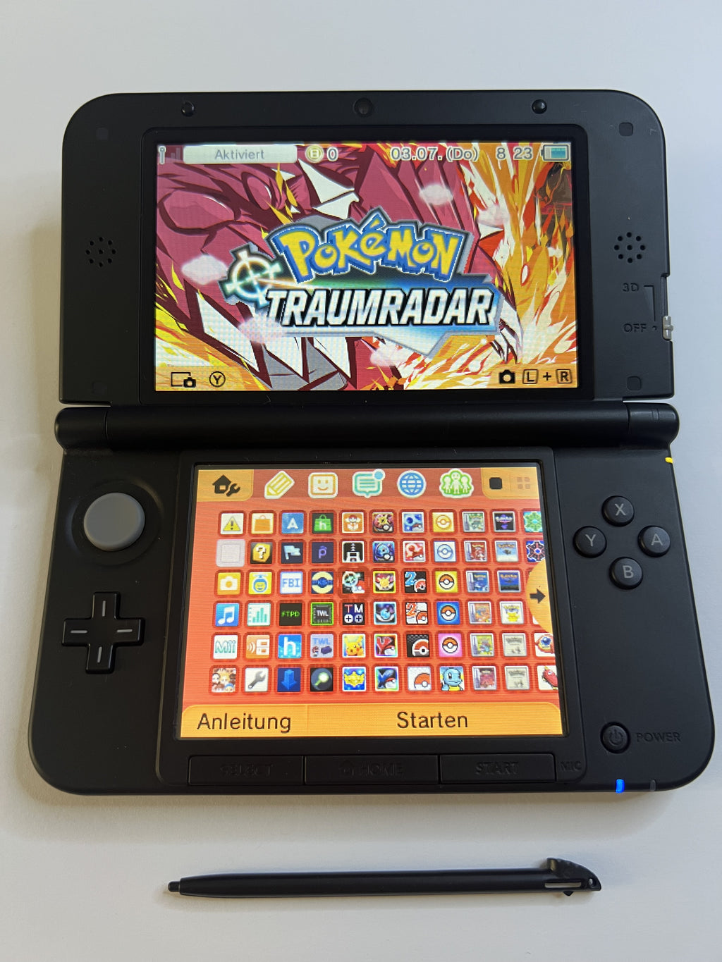 Nintendo 3DS XL Konsole rot CIB mit OVP, 128GB, Pokemon Bank, Poke Mover & vielen Extras