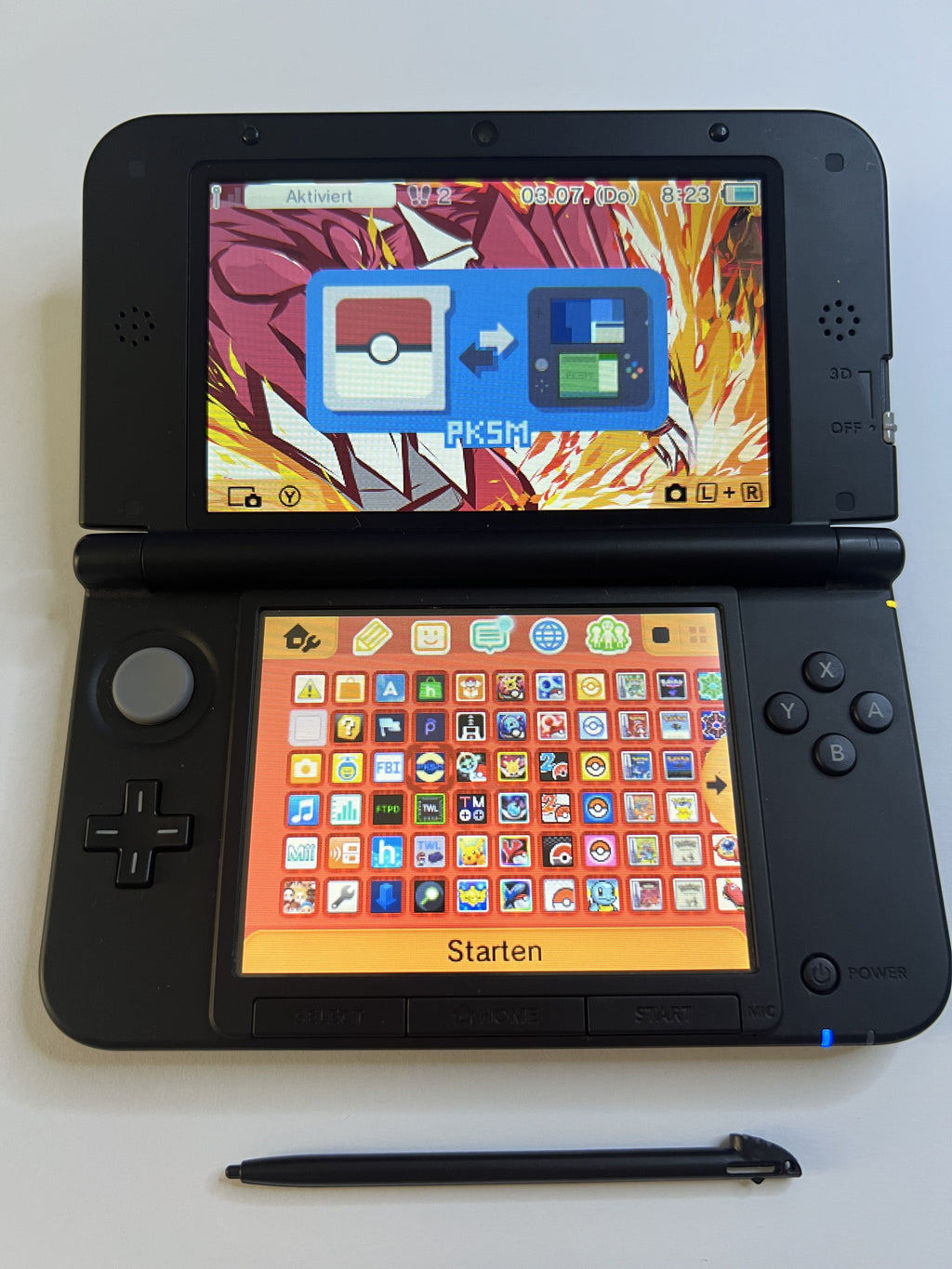Nintendo 3DS XL Konsole rot mit 128GB, Pokemon Bank, Poke Mover & vielen Extras