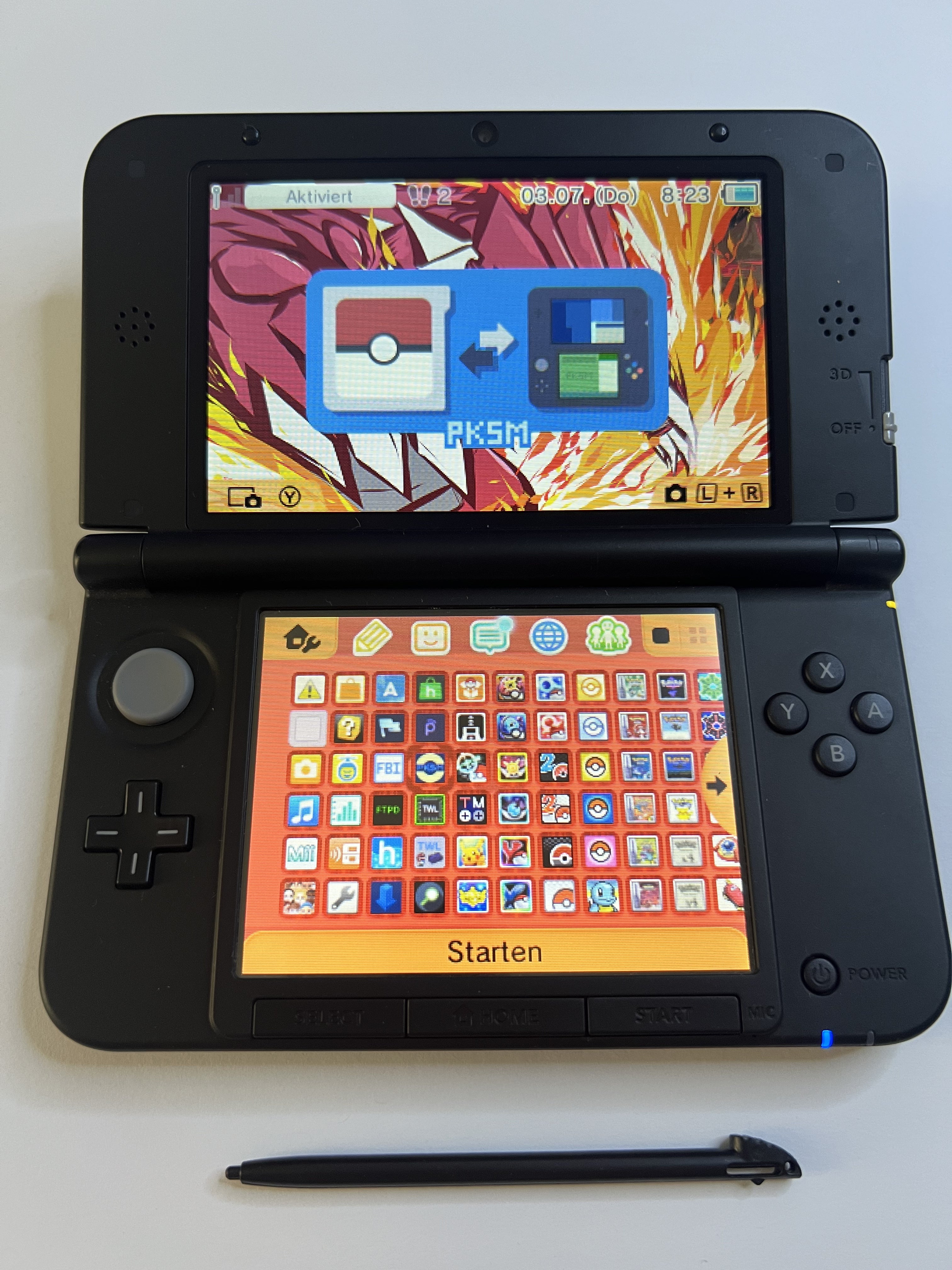 Nintendo 3DS XL Konsole rot CIB mit OVP, 128GB, Pokemon Bank, Poke Mover & vielen Extras