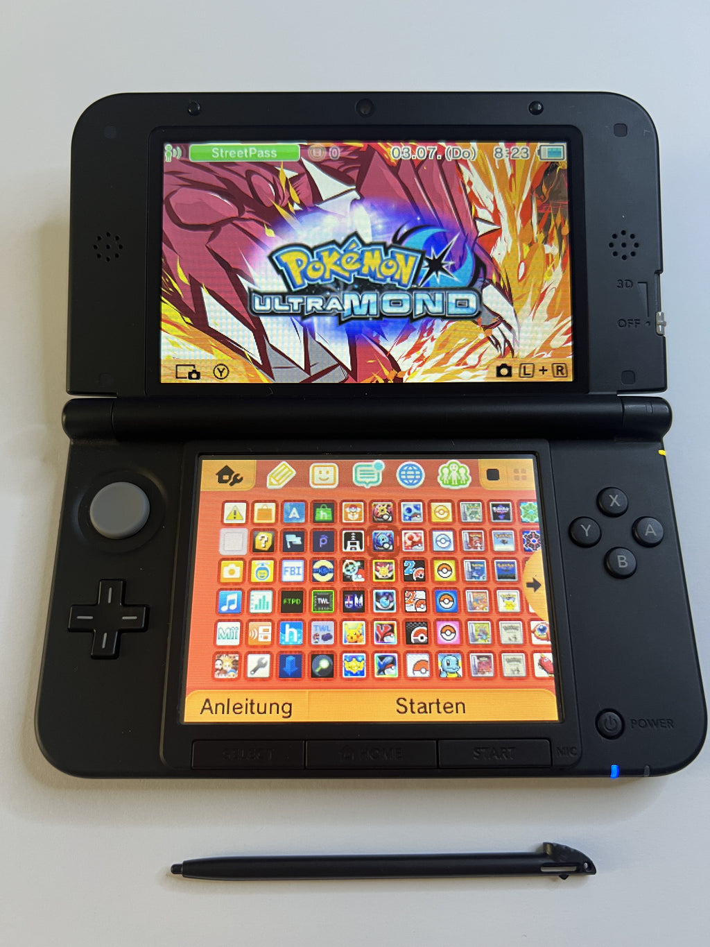 Nintendo 3DS XL Konsole rot CIB mit OVP, 128GB, Pokemon Bank, Poke Mover & vielen Extras