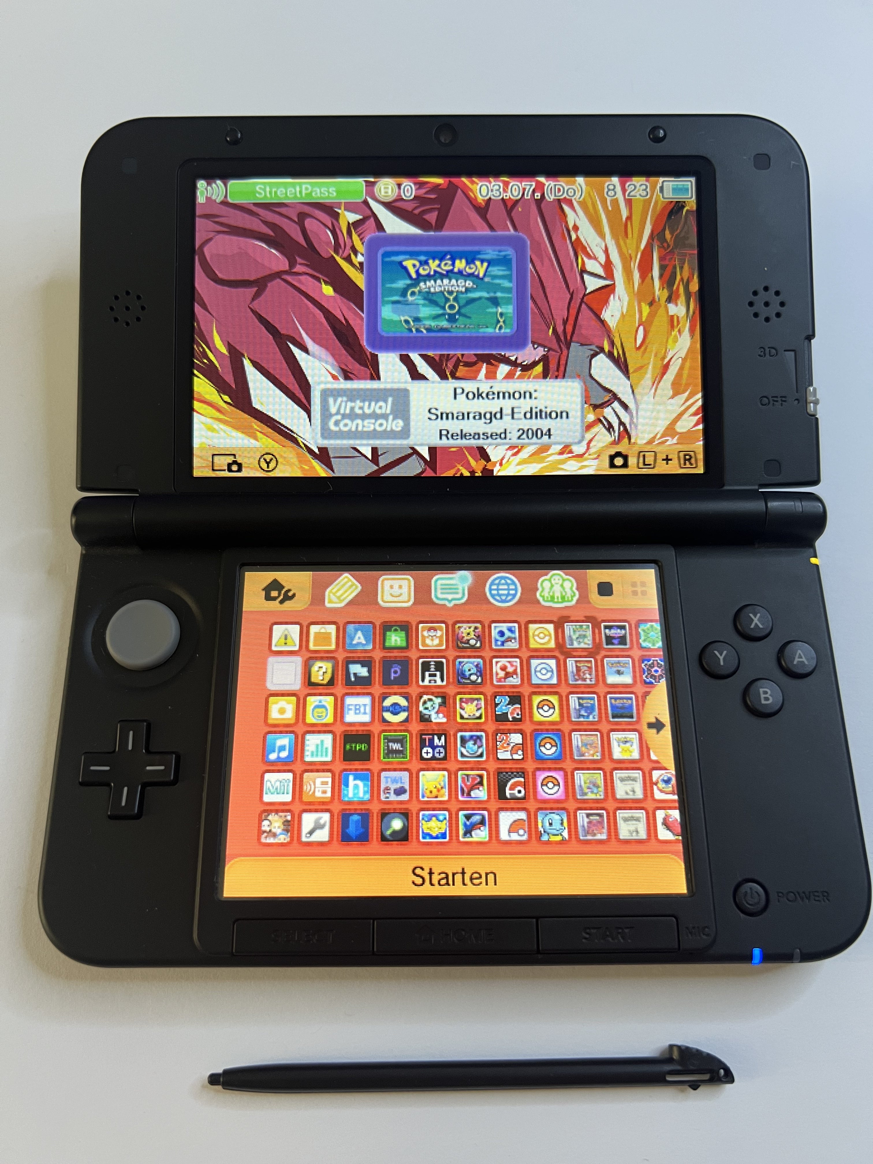 Nintendo 3DS XL Konsole rot CIB mit OVP, 128GB, Pokemon Bank, Poke Mover & vielen Extras