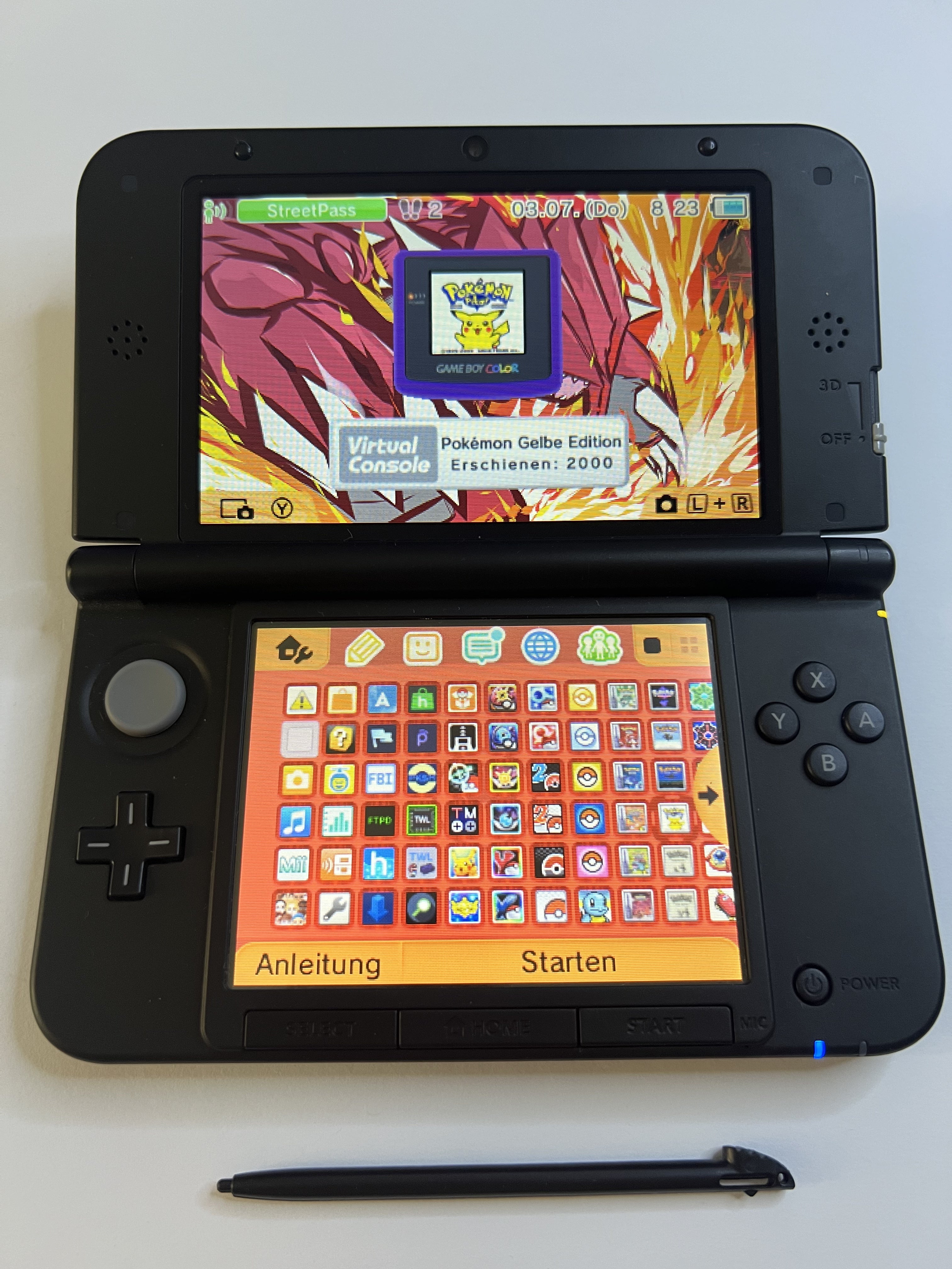 Nintendo 3DS XL Konsole rot CIB mit OVP, 128GB, Pokemon Bank, Poke Mover & vielen Extras