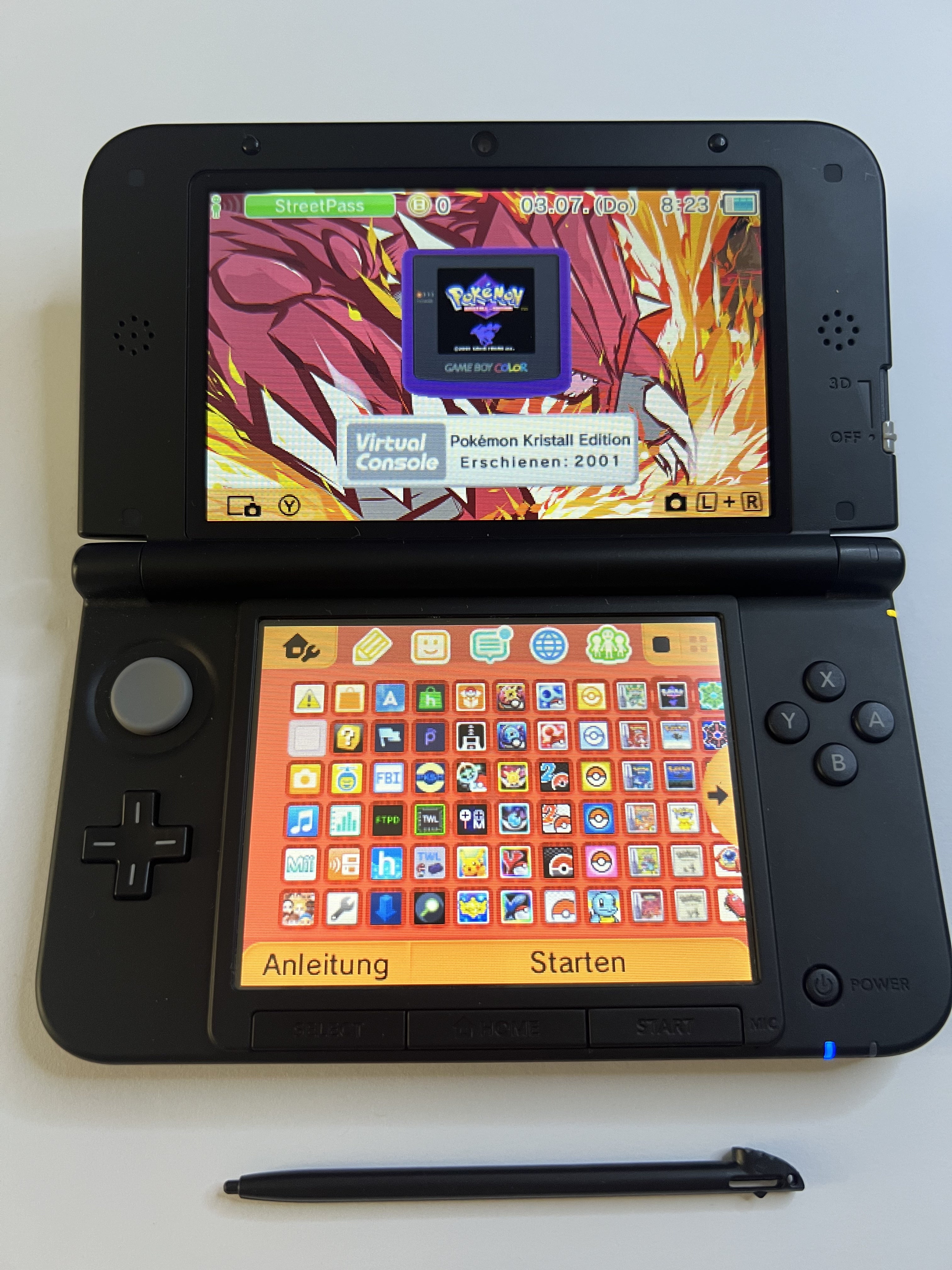 Nintendo 3DS XL Konsole rot CIB mit OVP, 128GB, Pokemon Bank, Poke Mover & vielen Extras