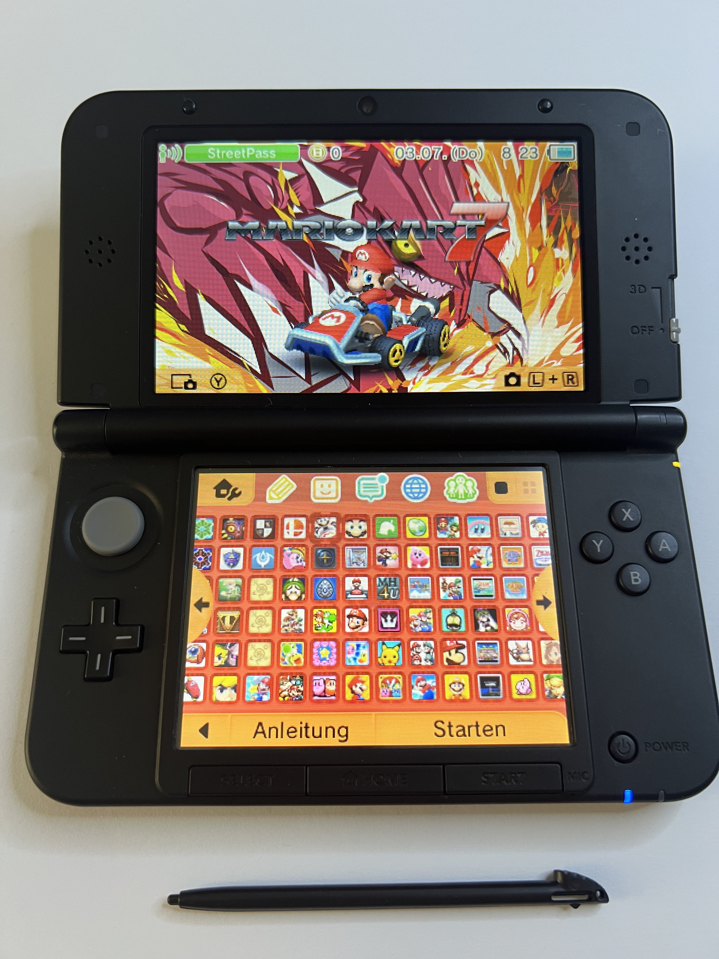Nintendo 3DS XL Konsole rot mit 128GB, Pokemon Bank, Poke Mover & vielen Extras
