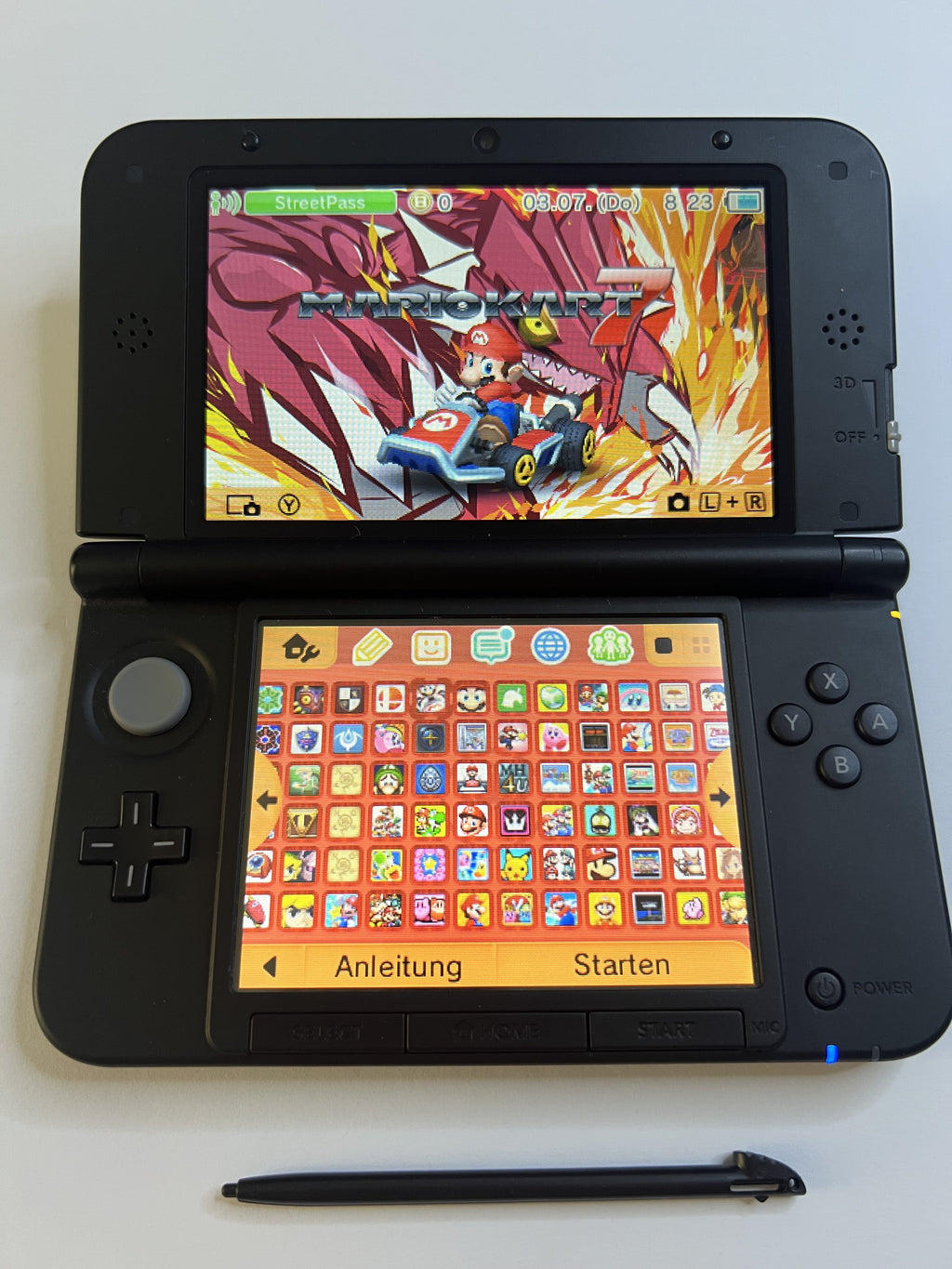 Nintendo 3DS XL Konsole rot CIB mit OVP, 128GB, Pokemon Bank, Poke Mover & vielen Extras
