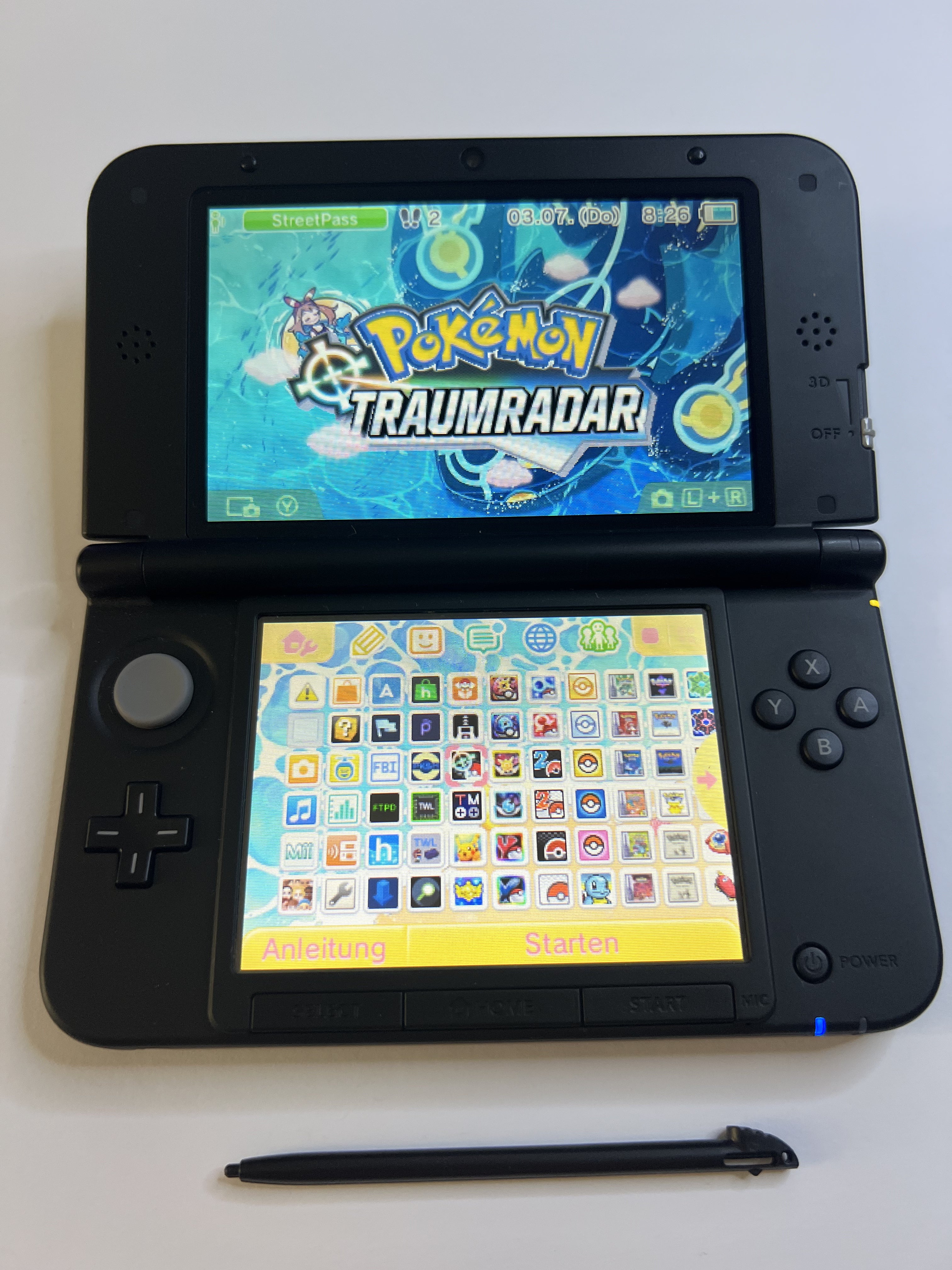 Nintendo 3DS XL Konsole in blau mit 128GB, Pokemon Bank, Poke Mover & vielen Extras